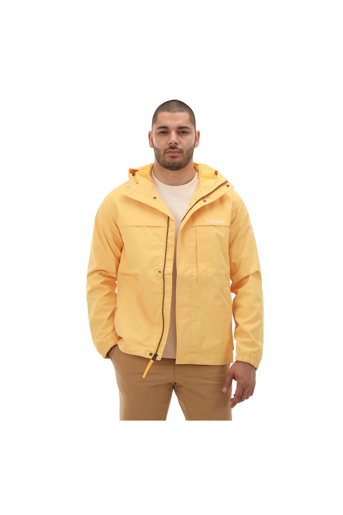 Timberland B0A5XRSEG41-R Timberland Waterproof Shell Jacket Erkek Yağmurluk-R&uuml;zgarlık Sarı