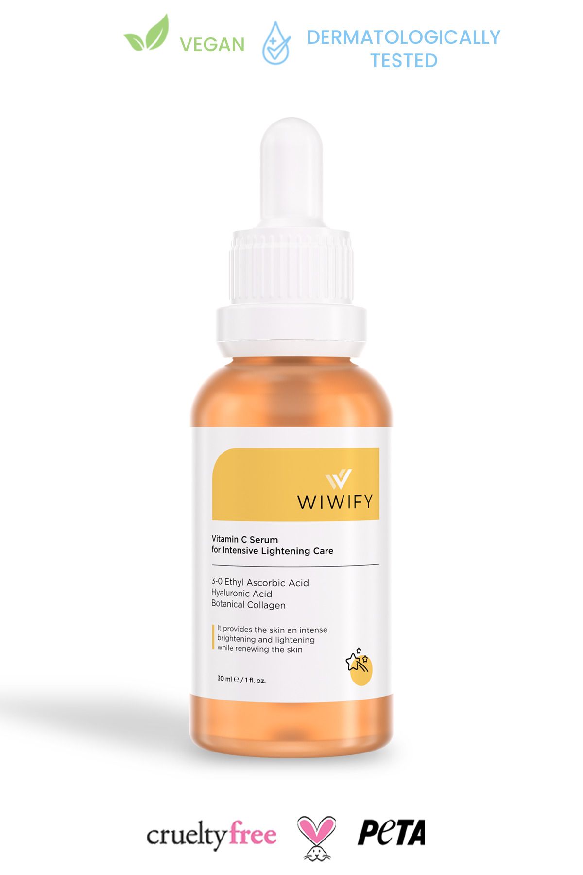 WIWIFY C Vitamini Aydınlatıcı Botanikal Kolajen Serum 30 Ml