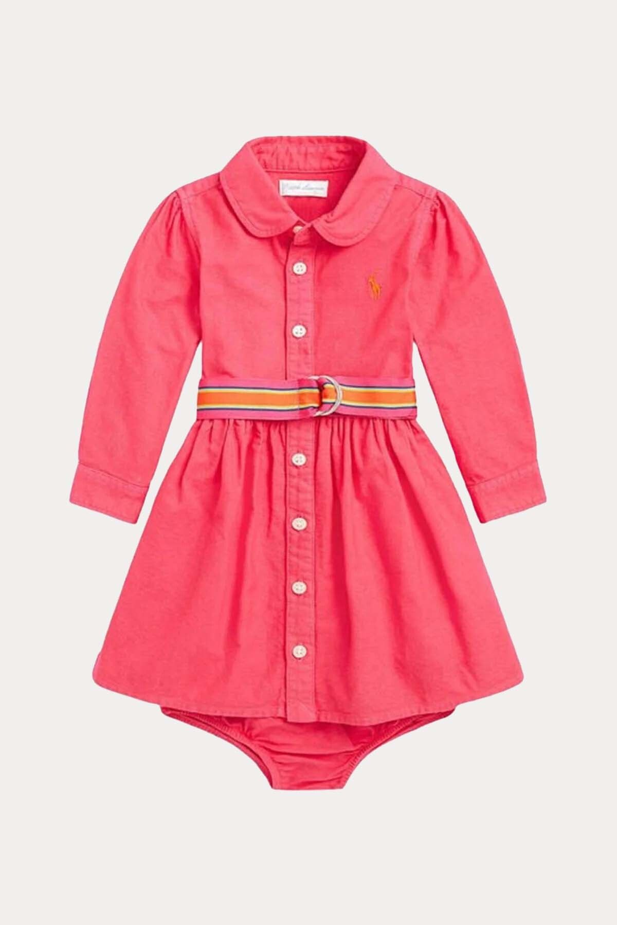 Ralph Lauren 12-18 Aylık Kız Bebek Gömlek Elbise 12m / Pembe