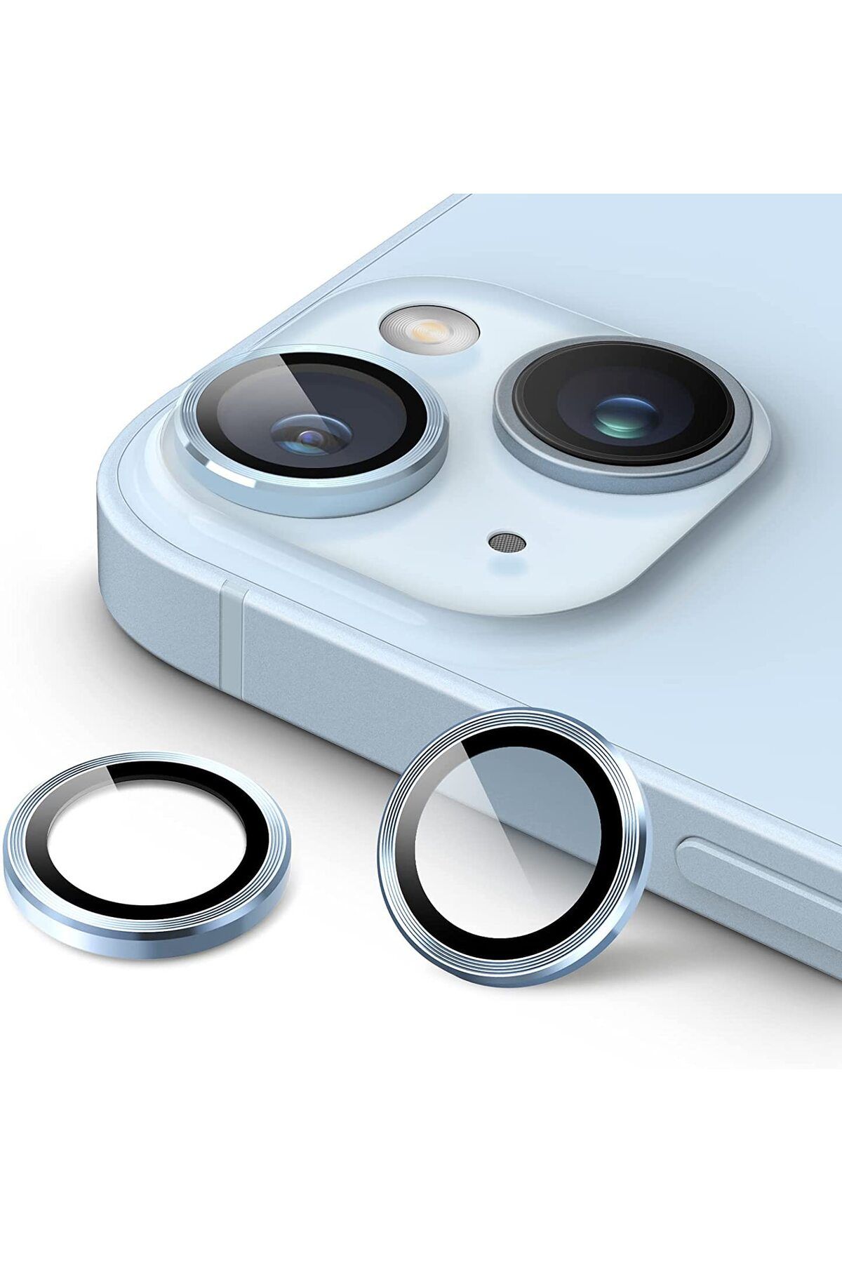 ehio iPhone 14 / iPhone 14 Plus Kamera Koruyucu Lens Alüminyum Alışımlı Cam