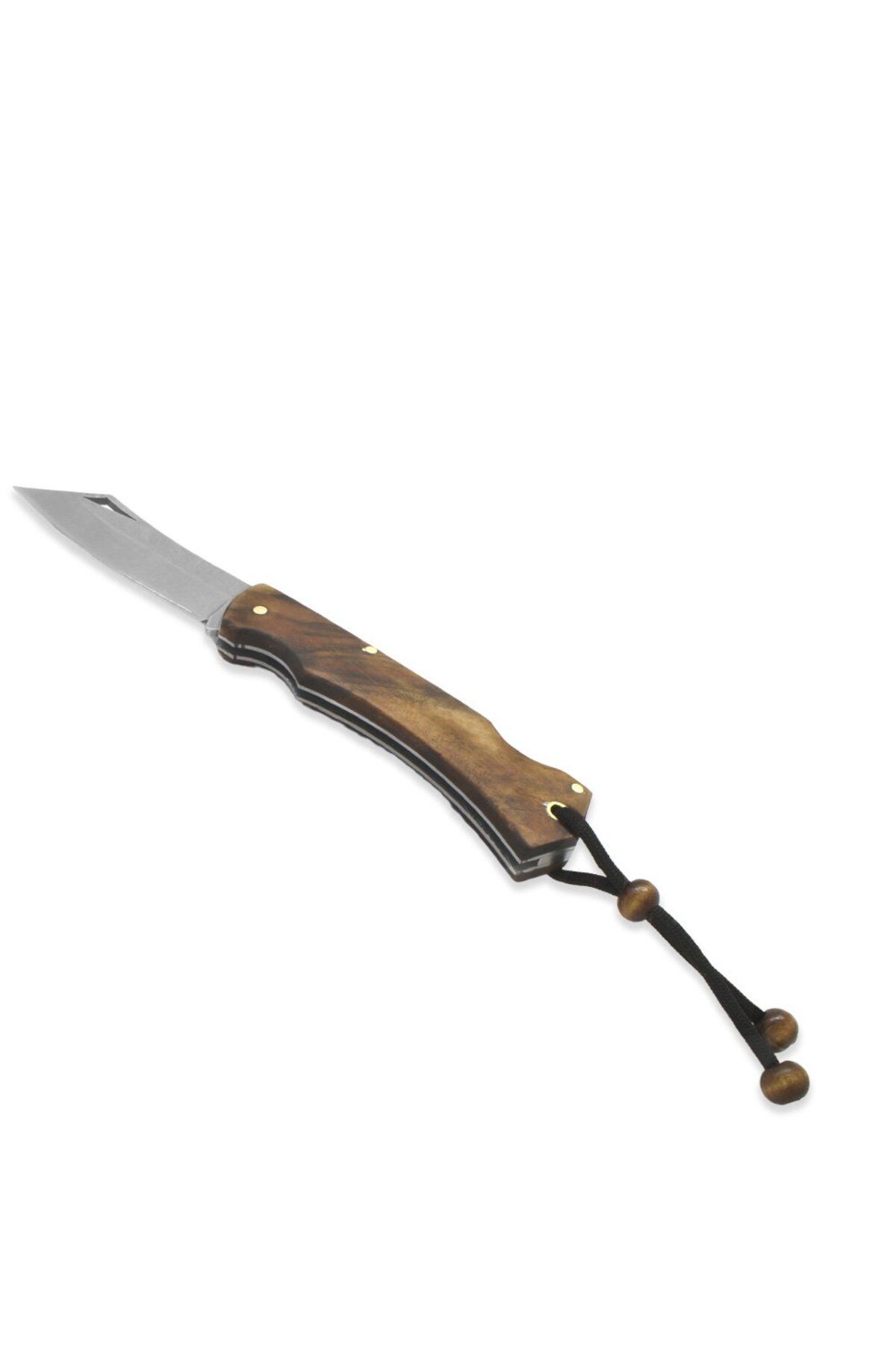Tesbihane Kök Ceviz Ağacı Ustra Model 4116 Karartılmış Çelik Avcı/Kamp Bıçağı