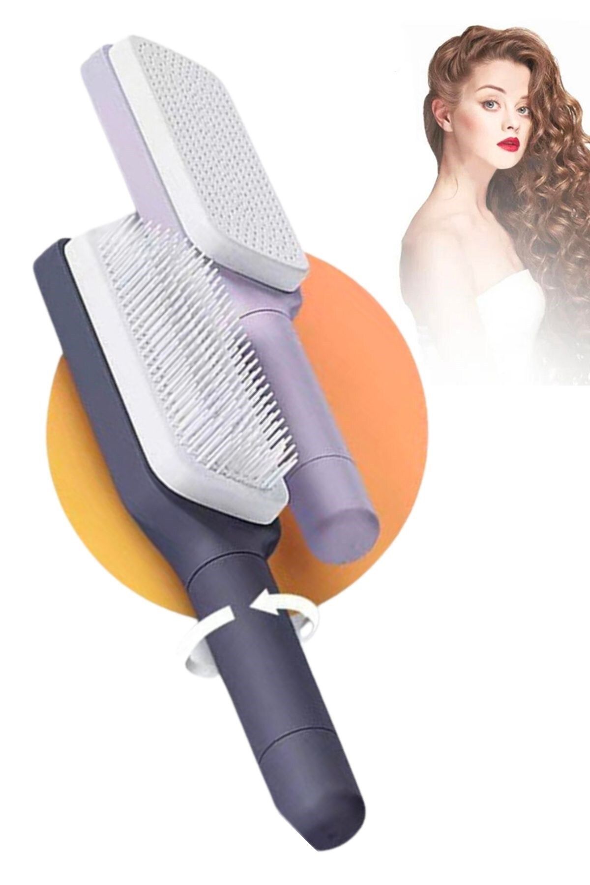 Buffer ® Kendini Temizleyen Elektriklenmeyi Önleyen Statik Masaj Etkili Saç Fırçası Tarak
