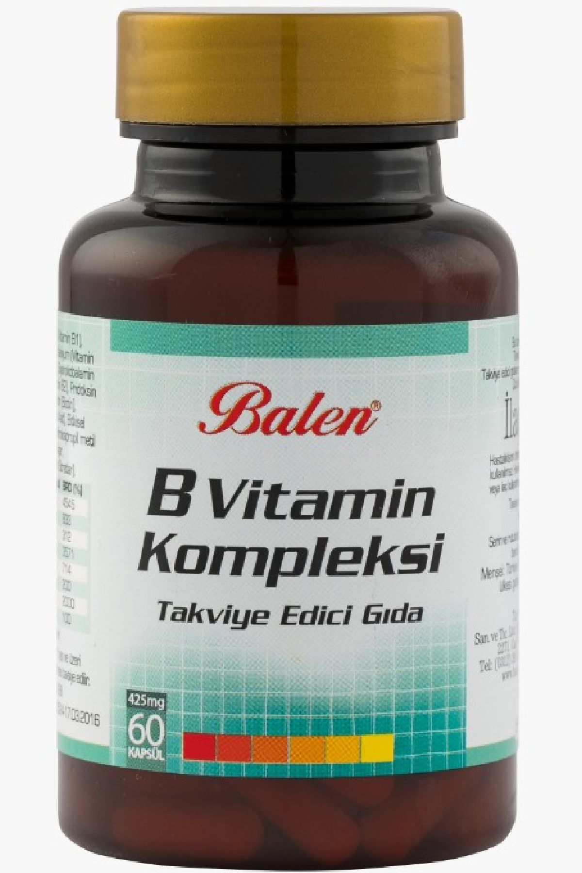 Balen B Vitamin Kompleksi B12 60 Adet Kapsül 425 Mg