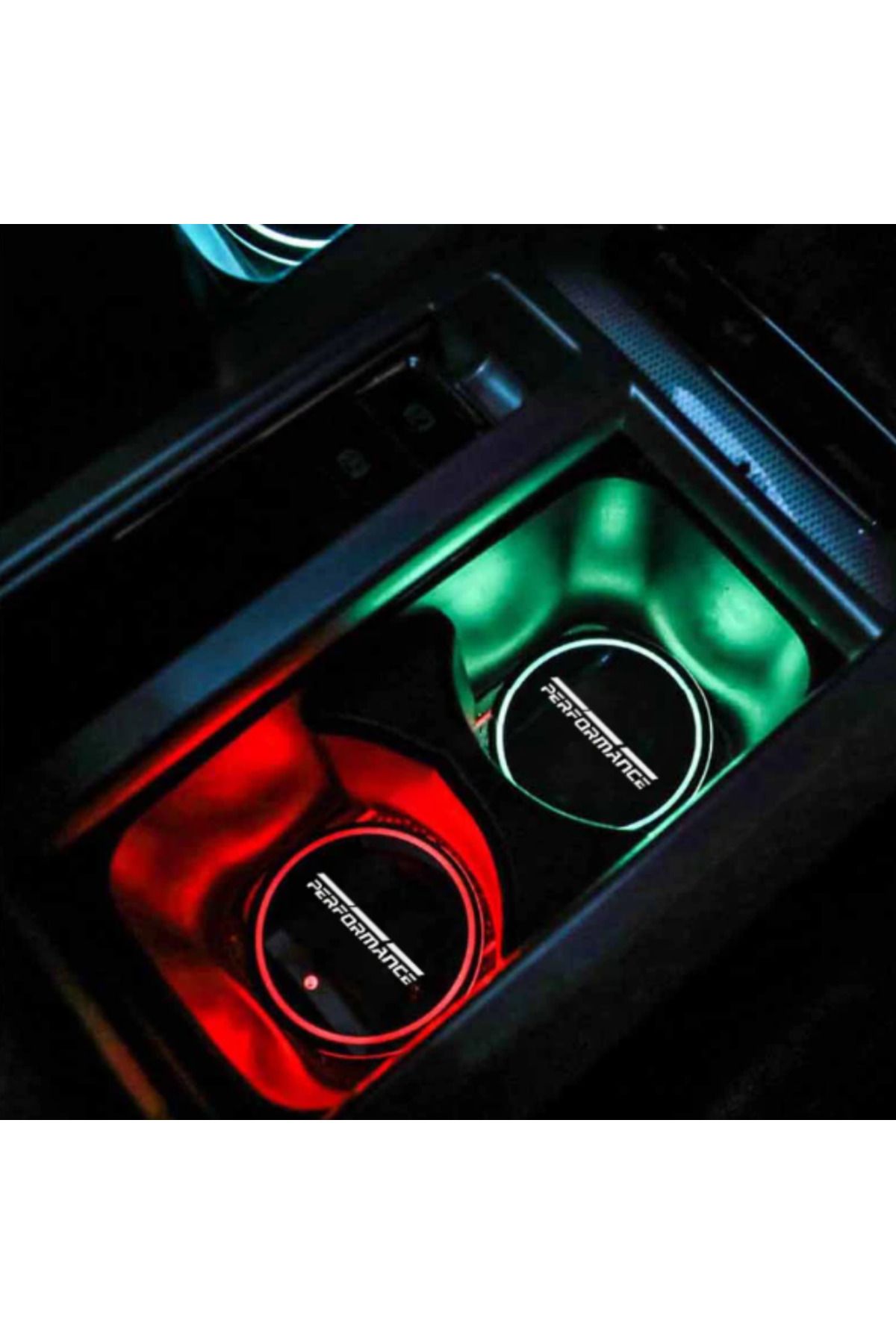 BMW M PERFORMANCE Logolu Araç İçi Işıklı Bardak Altlığı Renkli 2 adet
