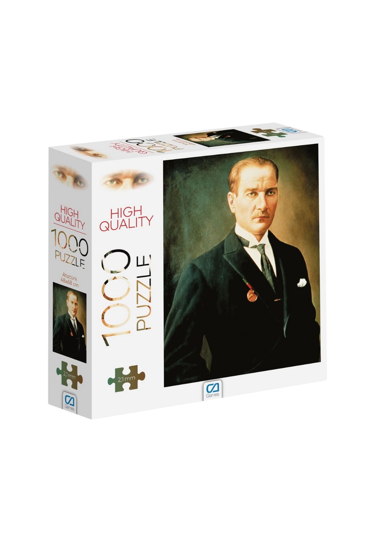 CA Games Başkomutan Atatürk 1000 Parça 2,2mm Kalınlık 48x68cm Profesyonel Hobi Puzzle Yapboz Serisi