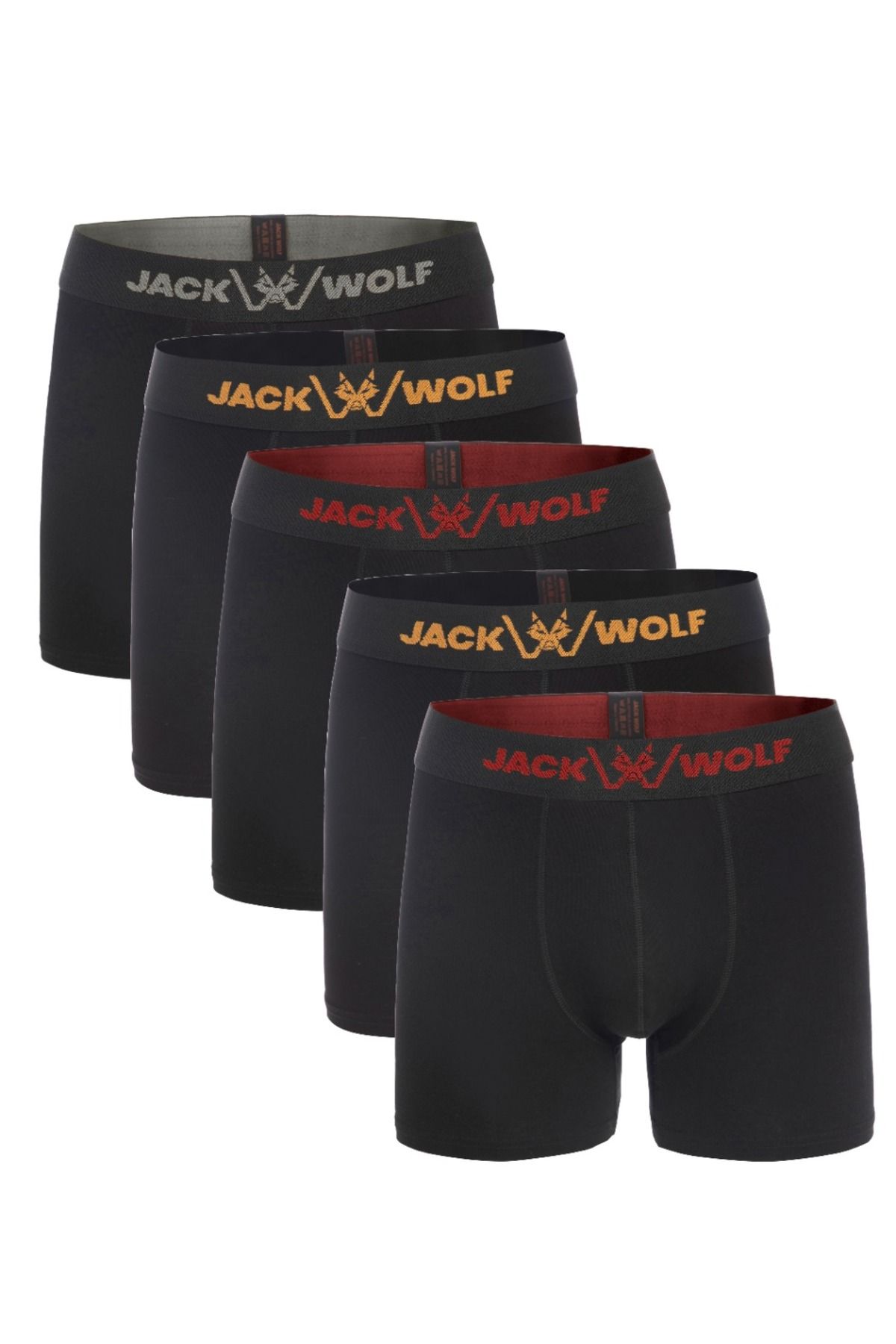 jack wolf 5 li premium pamuklu esnek erkek boxer
