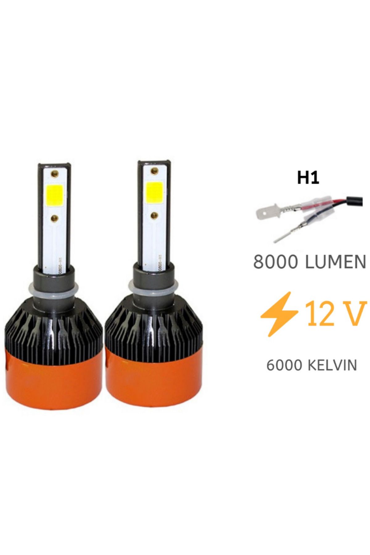 HMNL H1 Led Xenon (ZENON) Far 48 Watt 12 Volt 8000L 6000K LAAM93CARTEX