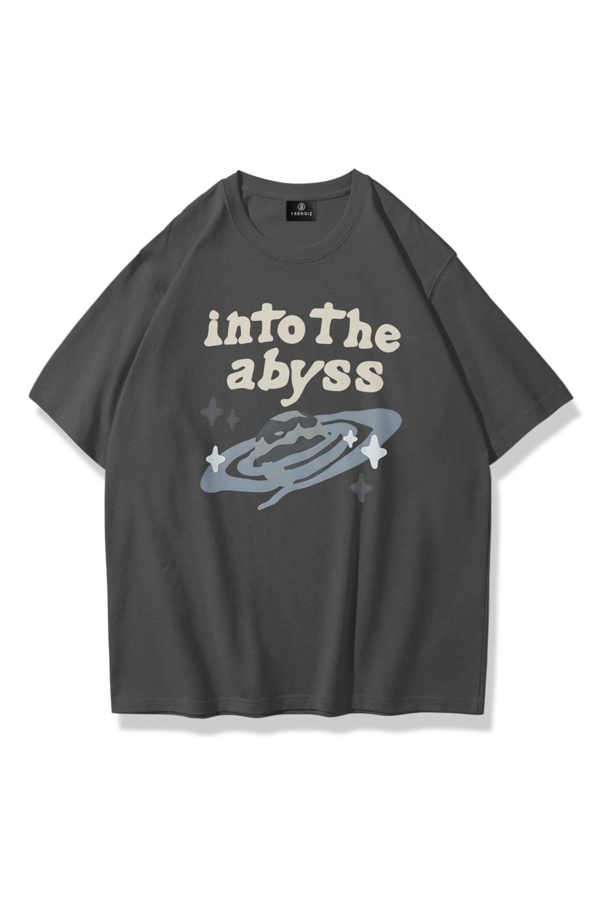 Trendiz Unisex Into The Abyss Tshirt Antrasit