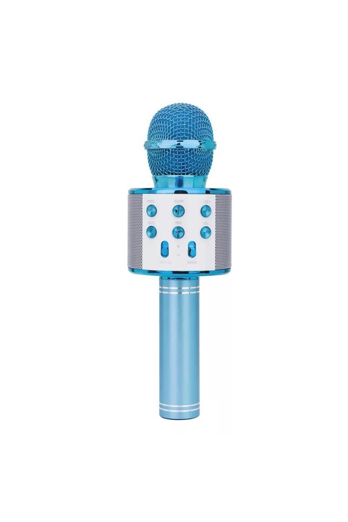 Subzero WS-858 Karaoke Mikrofon Aux Usb Ve Sd Kart Girişli Bluetooth Hoparlör Gold