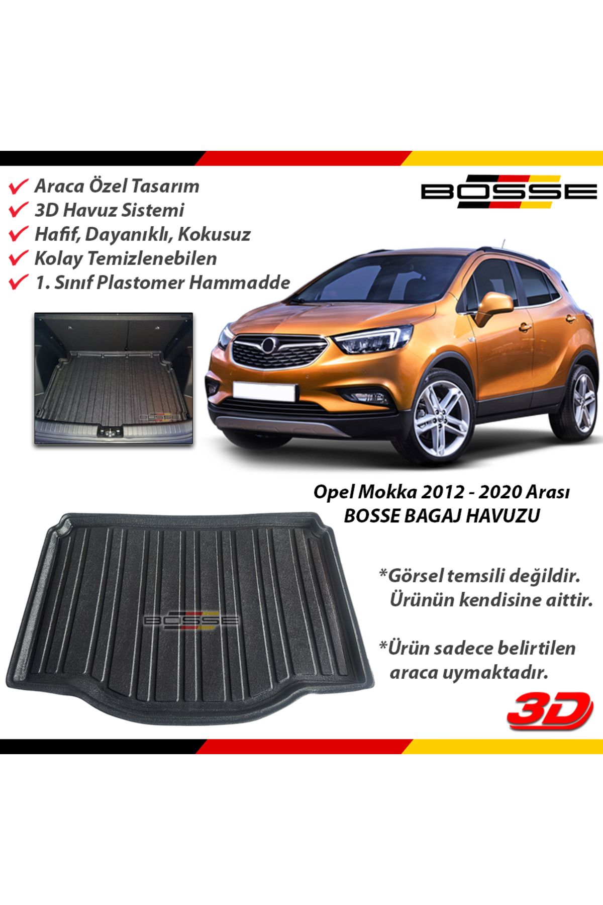 BOSSE Opel Mokka Bagaj Havuzu 2012 2020 Arası Bosse Bagaj Havuzu