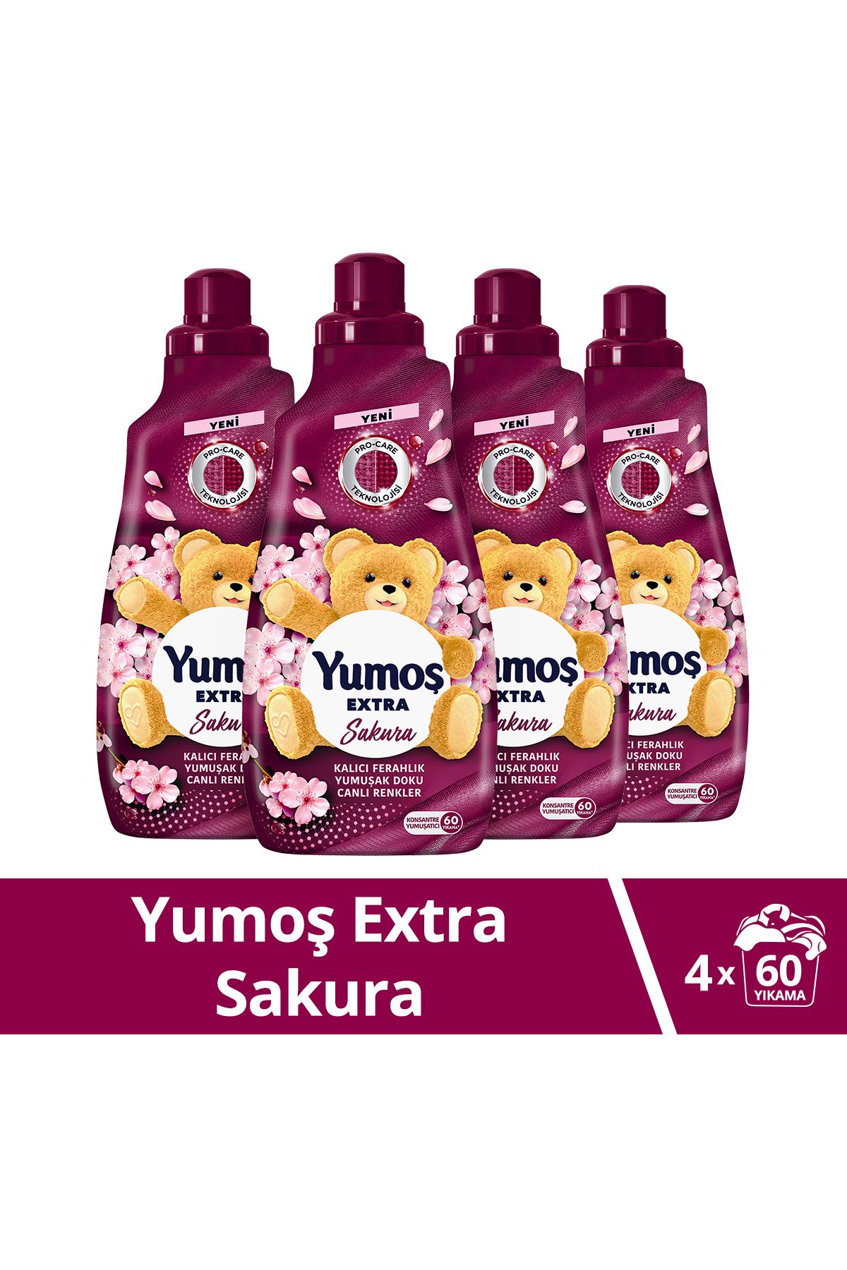 Yumoş Extra Çamaşır Yumuşatıcı Sakura 1440 ml X4