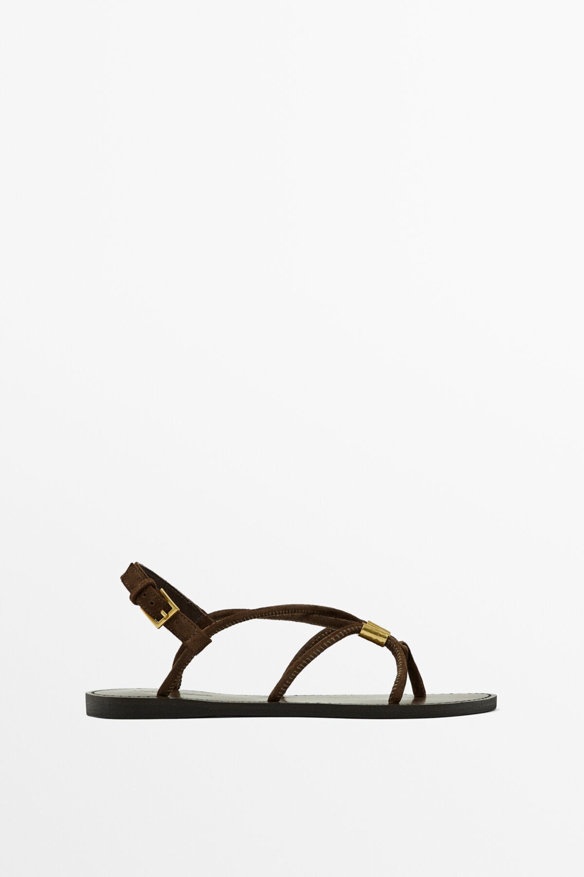 Massimo Dutti Metal detaylı bantlı sandalet
