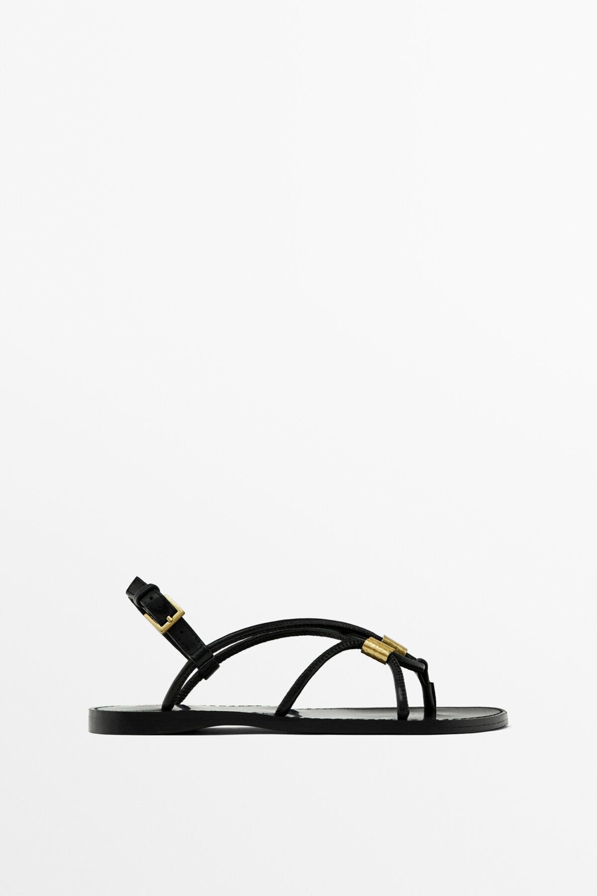 Massimo Dutti Metal detaylı bantlı sandalet