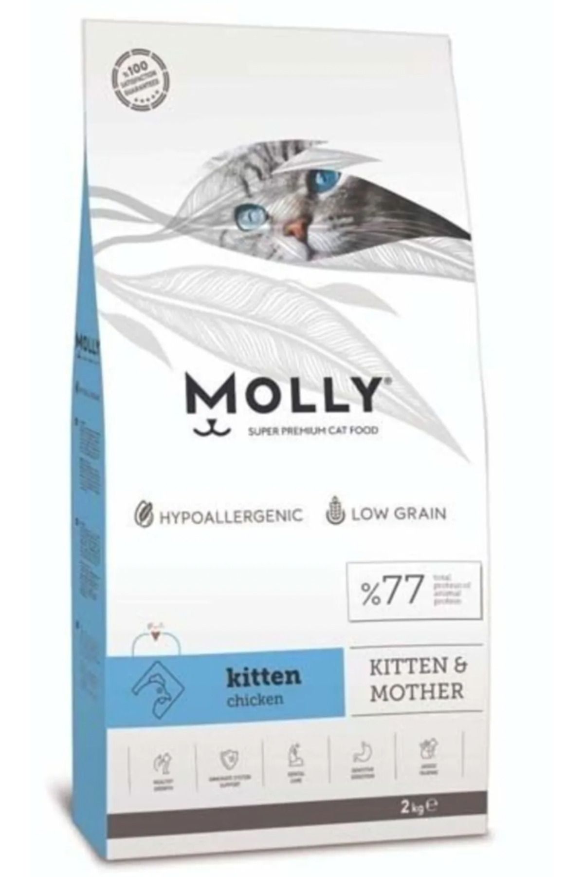 Molly Düşük Tahıllı Hipoalerjenik Tavuklu Kitten Yavru Kedi Maması 2 Kg