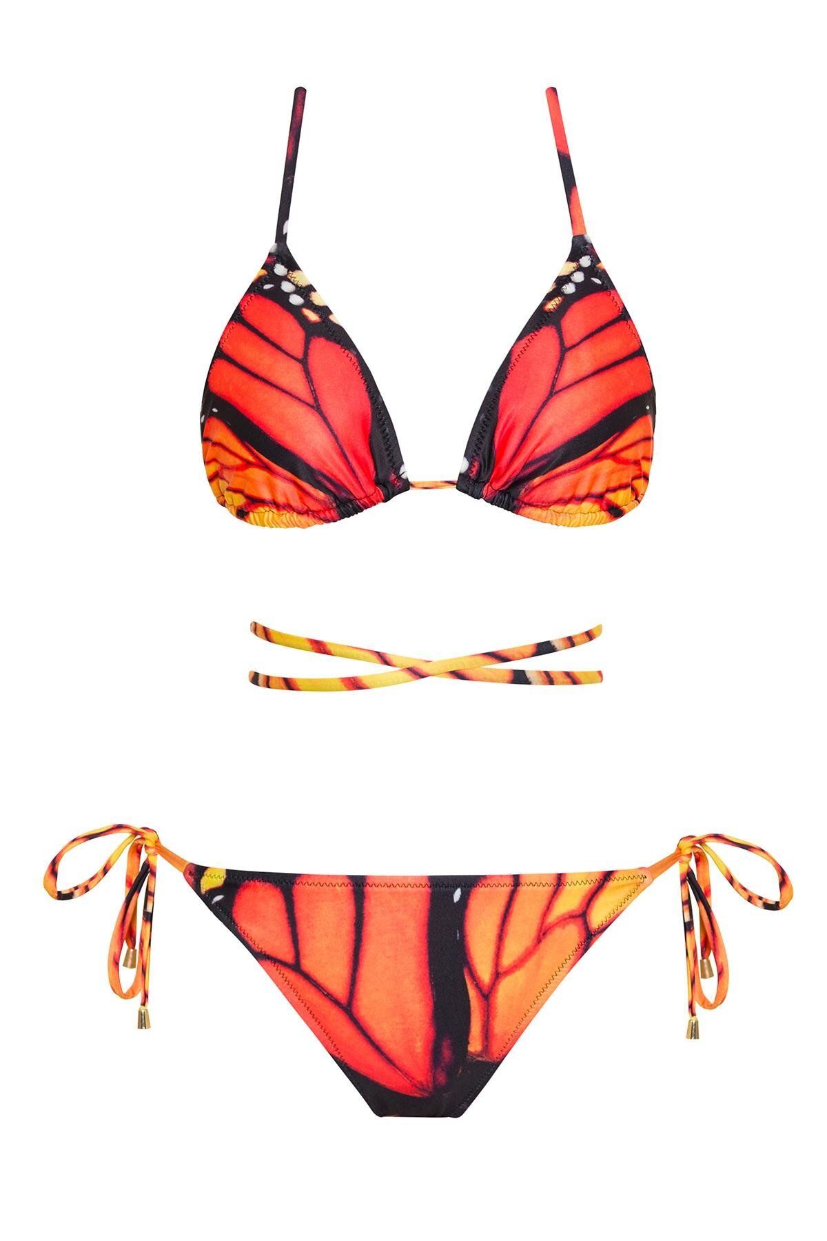 SAILOR moda Brezilya Üçgen Ipli Bikini Takım 2