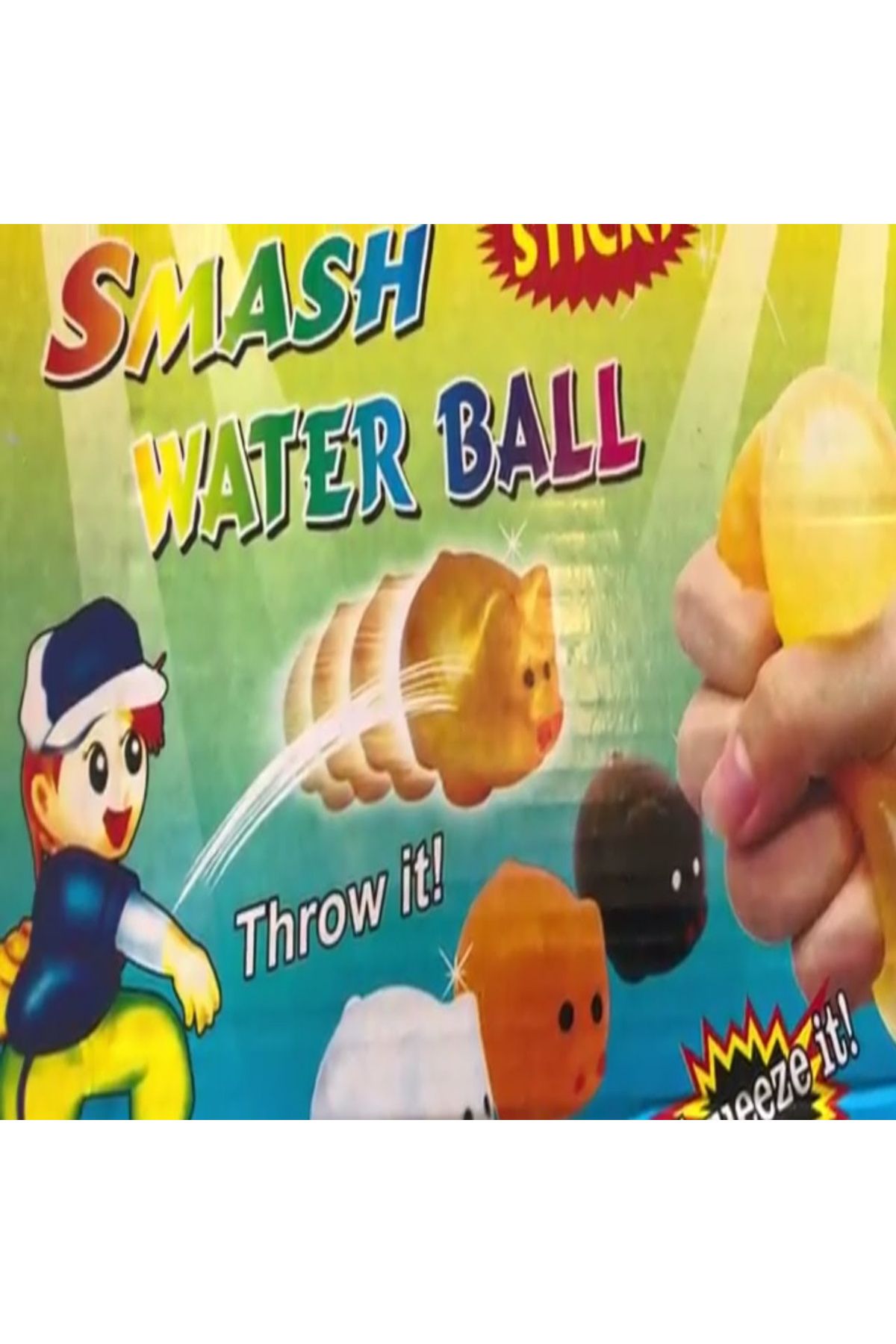 Kiwi smash water ball sticky cama yapışan civciv eğlenceli hediye oyuncak nostaljik 1 adet civciv