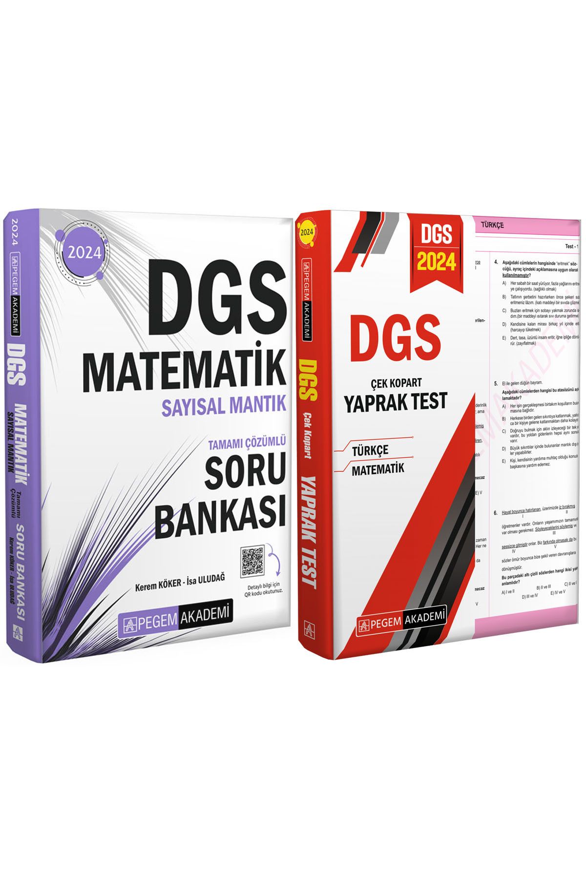 Pegem Akademi Yayıncılık DGS 2024 Çek Kopart Yaprak Test-Matematik Sayısal Mantık Tamamı Çözümlü Soru Bankası