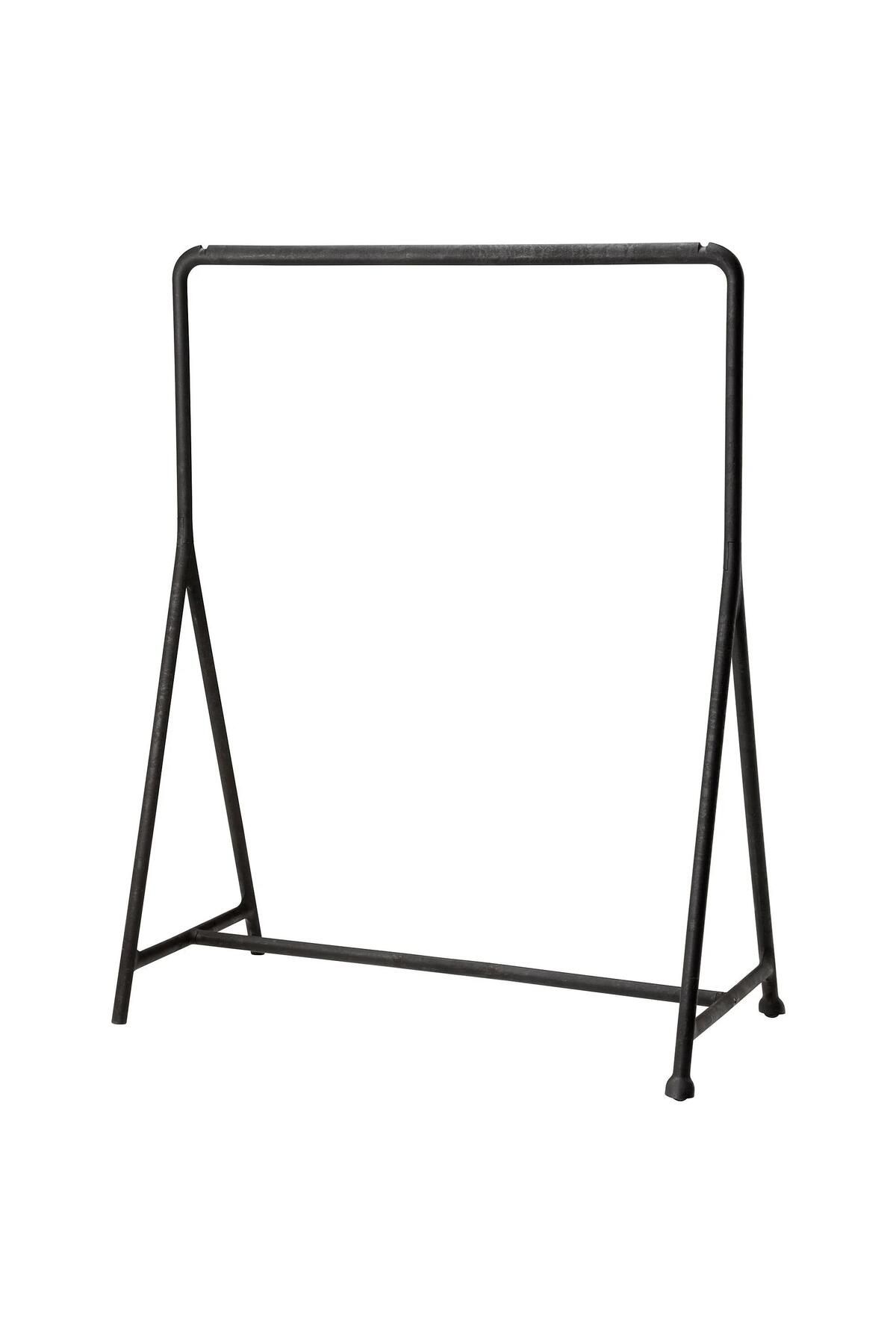 IKEA Ayaklı Askılık, TURBO Siyah Renk MeridyenDukkan 117x148 cm Açık Gardrop İç-Dış Mekan