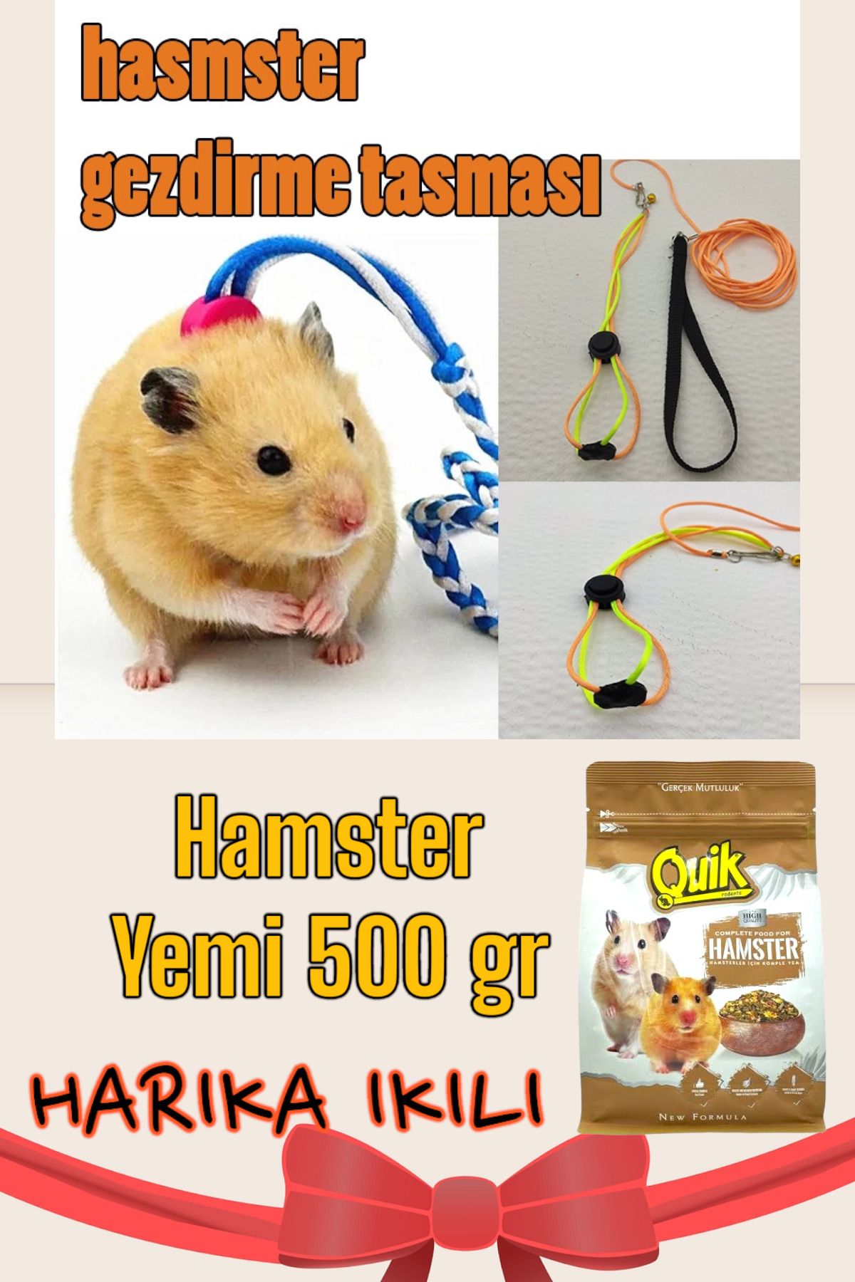 ozzipetshop Hamster Yemi + Hamster Tasmasi Harika ikili Set