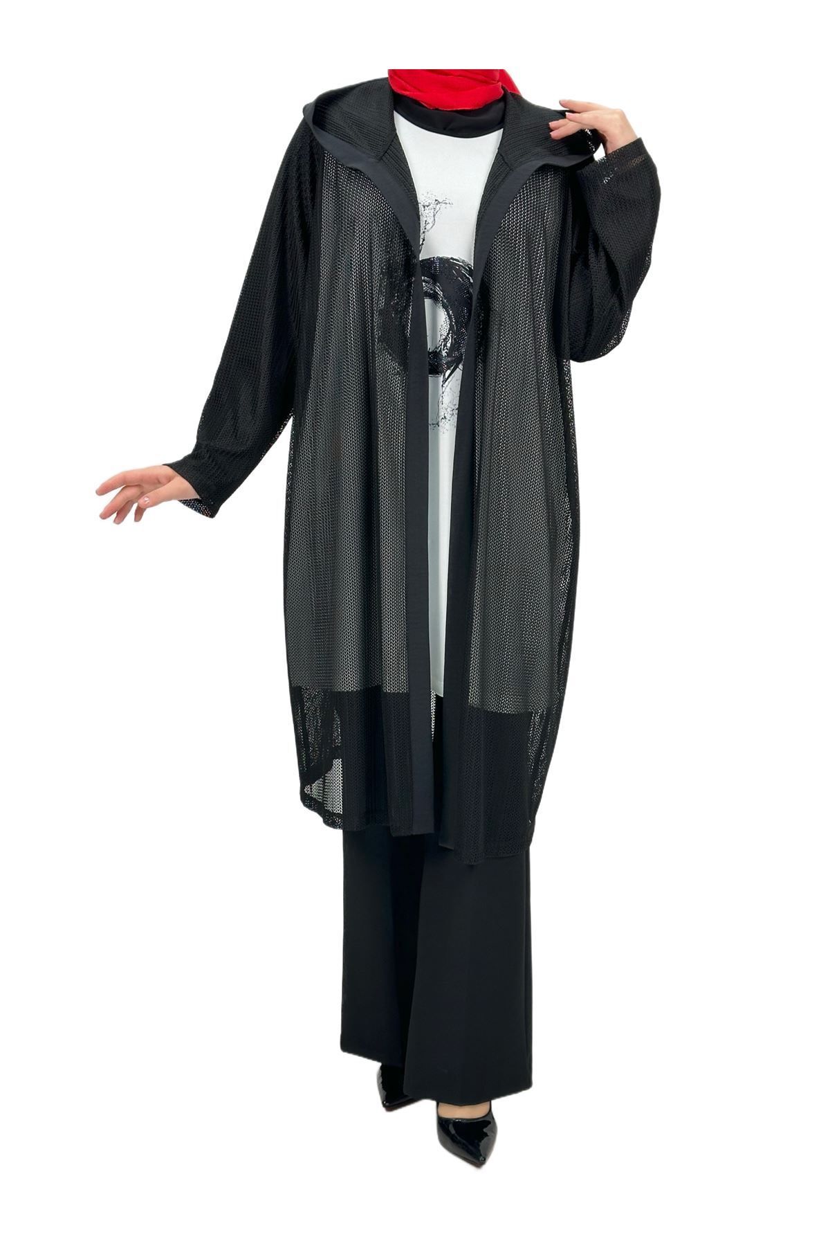 ottoman wear OTW60274 Fileli Ceketli Takım Siyah