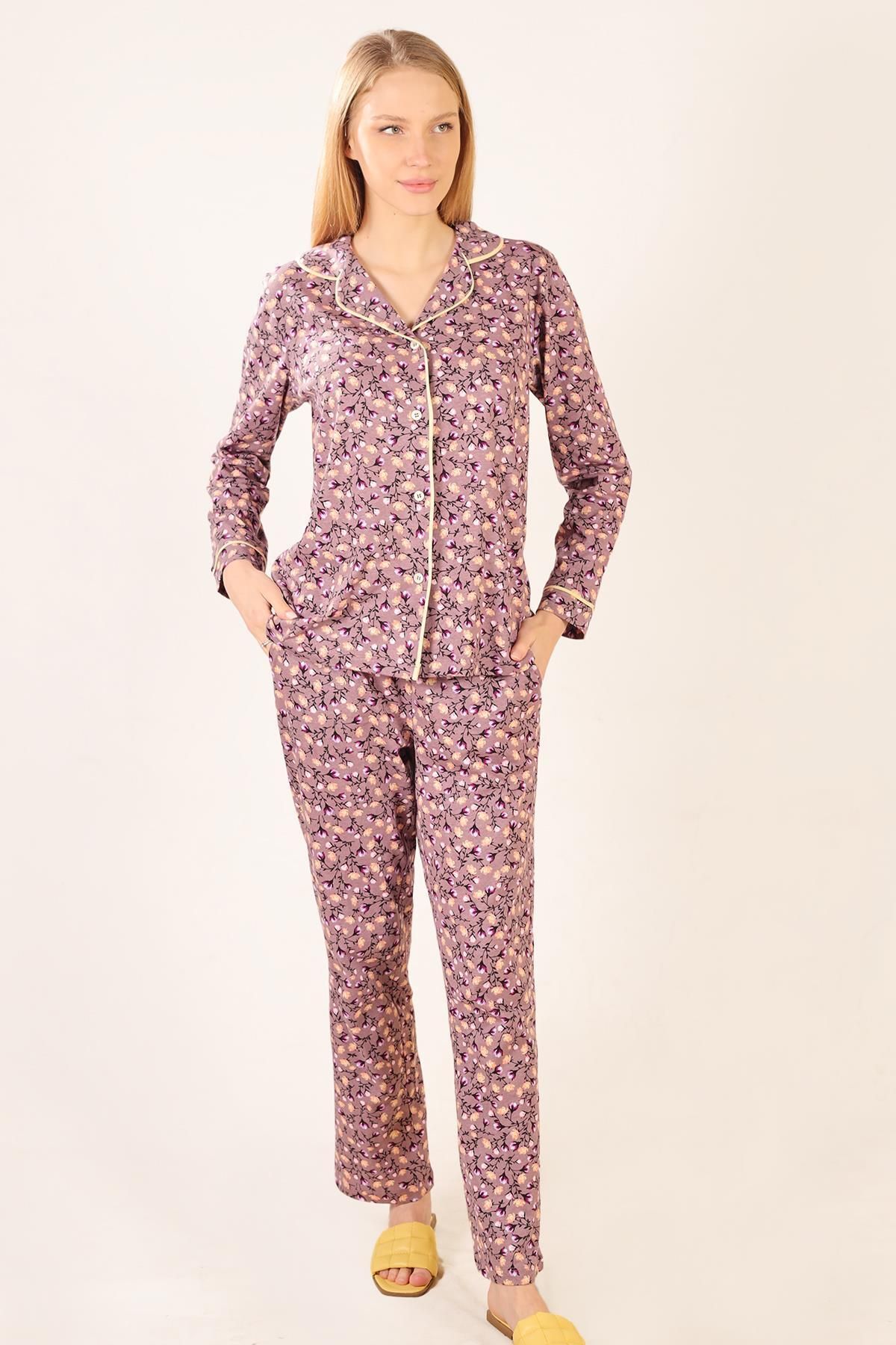 ESPİNA Desenli Pamuklu Örme Pijama Takımı