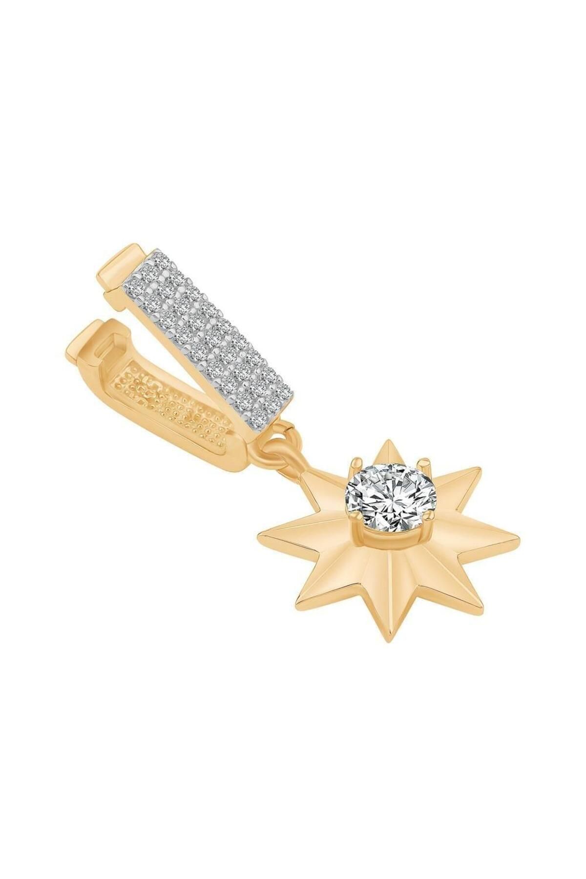 Ema Jewellery Altın Çiçek Sallantılı 9mm Bileklik Charm