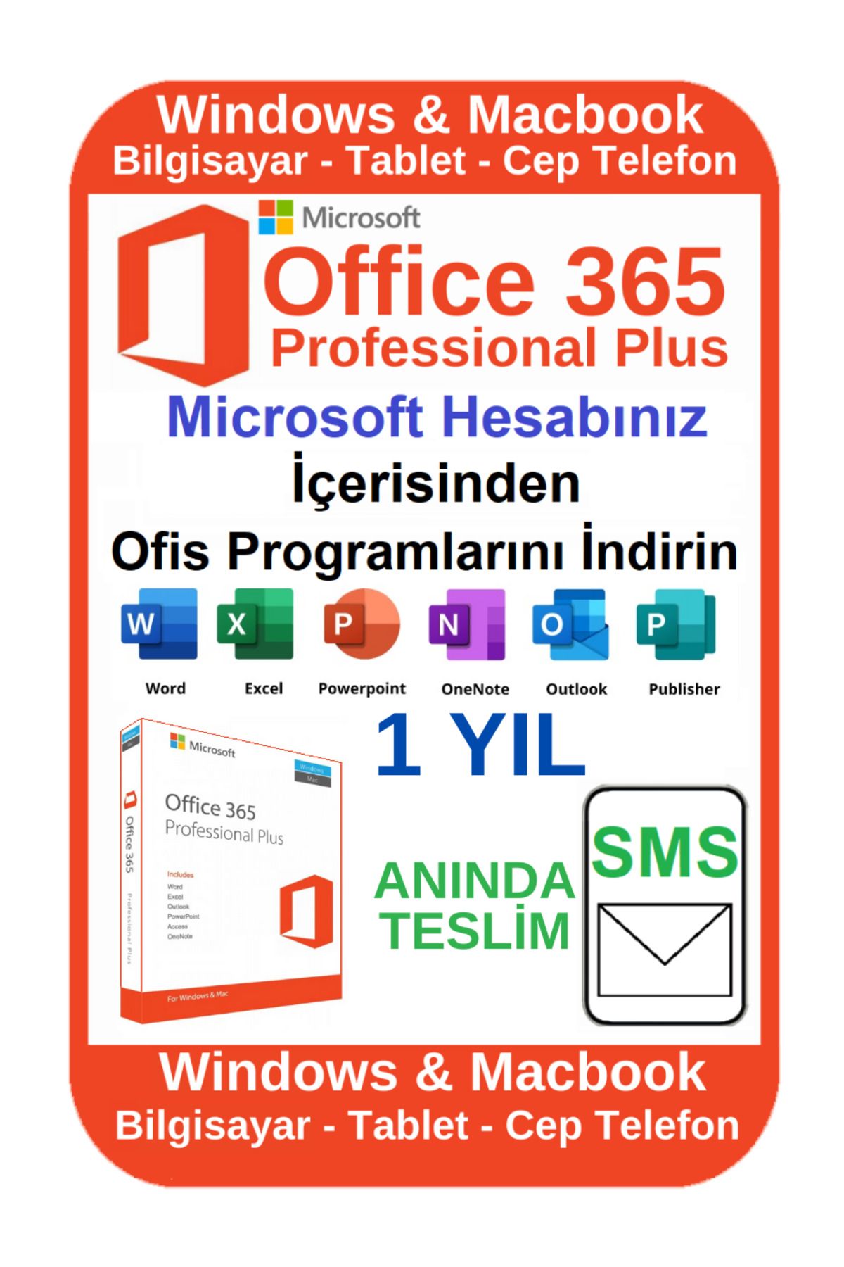 Microsoft Office 365 Pro Plus Digital Hesap - 2023 - Lisans-indirmesi Kolay Pc-telefon