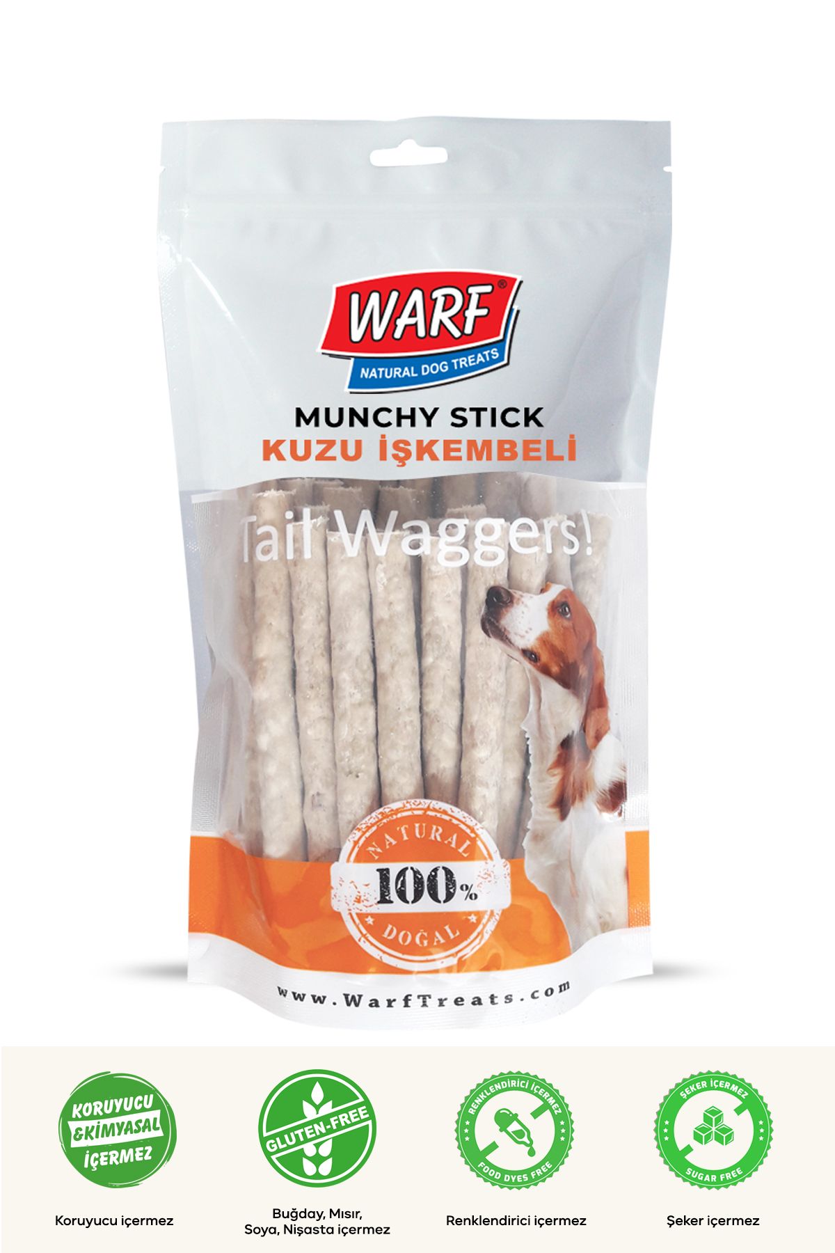 Warf Naturals Kuzu İşkembeli Munchy Sticks 40'lı 400 gr