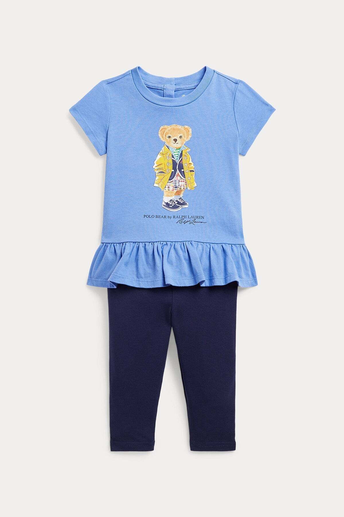 Ralph Lauren 12-18 Aylık Kız Bebek T-shirt Pantolon Set 12m / Çok Renkli