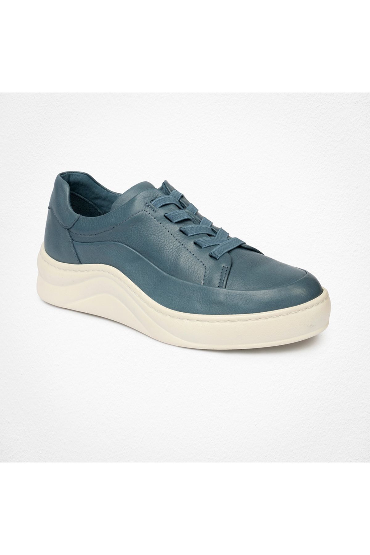 Greyder Kadın Kot Mavi Hakiki Deri Sneaker Ayakkabı 4y2fa59052