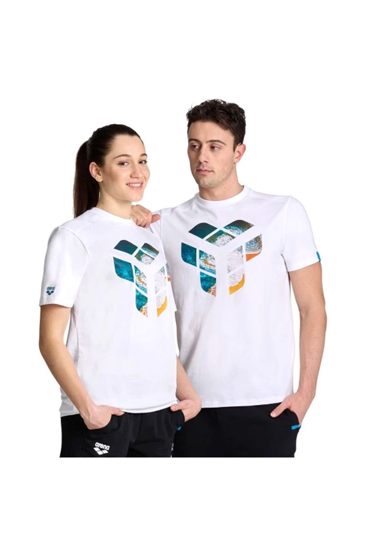 Arena Planet Water Unisex Beyaz Günlük Stil T-Shirt 006811100