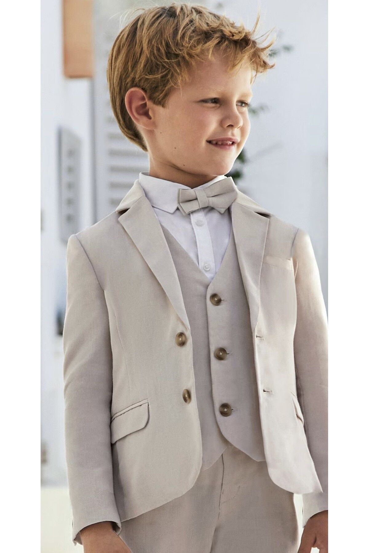 Mayoral Erkek Çocuk Klasik Keten Blazer Ceket