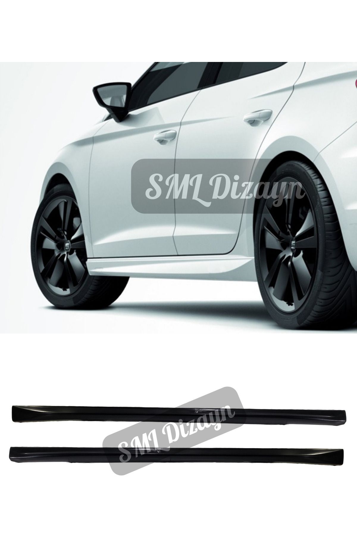 SML Dizayn Seat Leon Mk3 2013-2020 Yan Marşpiyel Plastik Boyasız Leon Mk3 Yan-marşpiyel-marşbiyel-ek