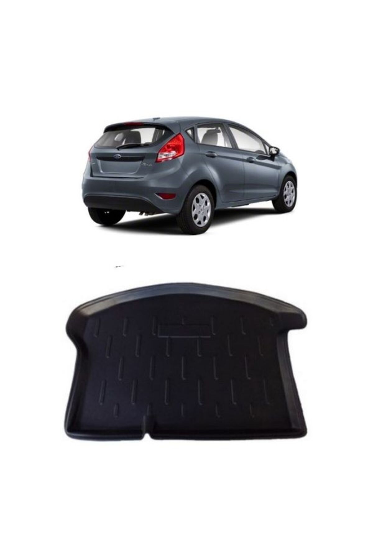 BORNGARAGE Ford Fiesta 2008-2016 Bagaj Paspası 3D Havuzlu Siyah