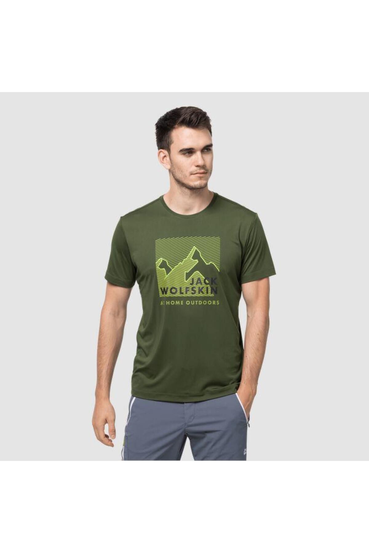Jack Wolfskin Peak Graphic Erkek T-shirt-1807182grw