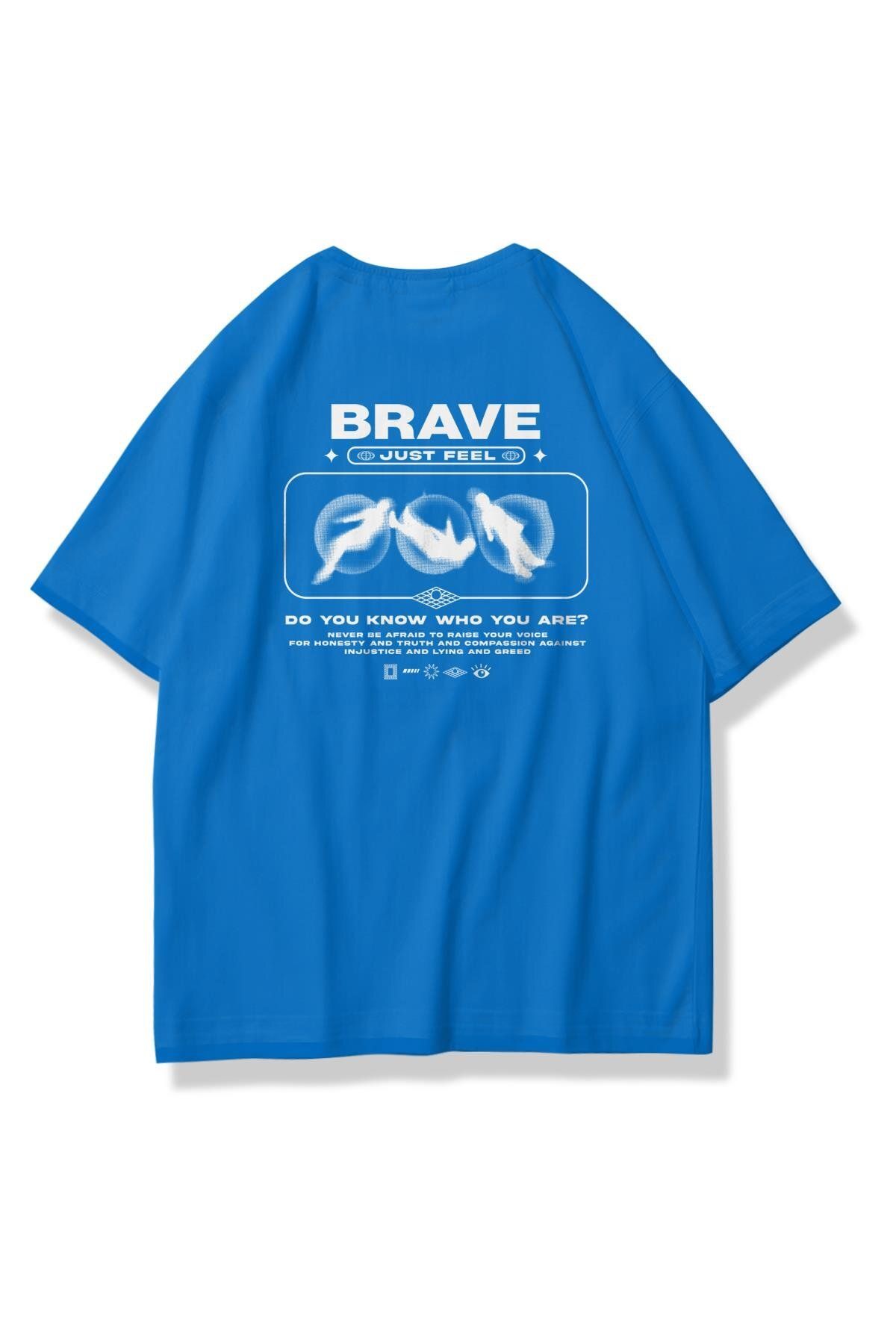 Trendiz Unisex Brave Tshirt Mavi