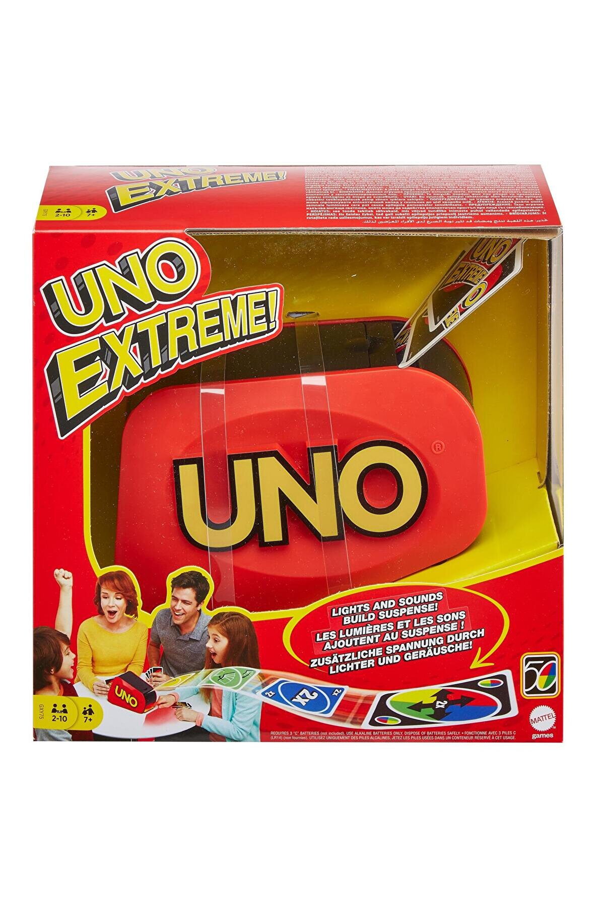 UNO Mattel Gxy75 Uno Extreme Kart Oyunu, 7 Yaş Ve Üzeri, 2-10 Oyuncu I?çin, Rastgele Fırlatıcılı