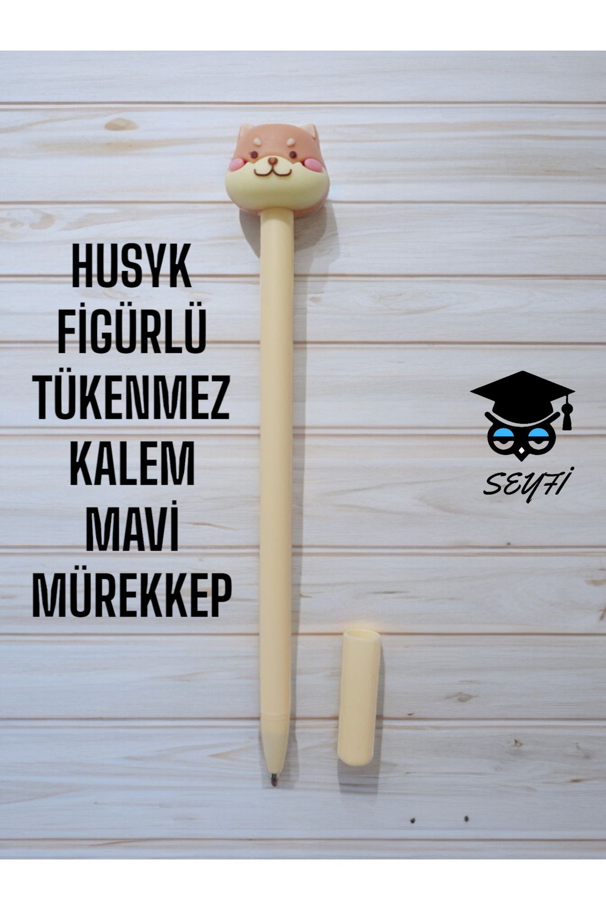 SEYFİKİRTASİYE HUSYK FİGÜRLÜ TÜKENMEZ KALEM MAVİ MÜREKKEP