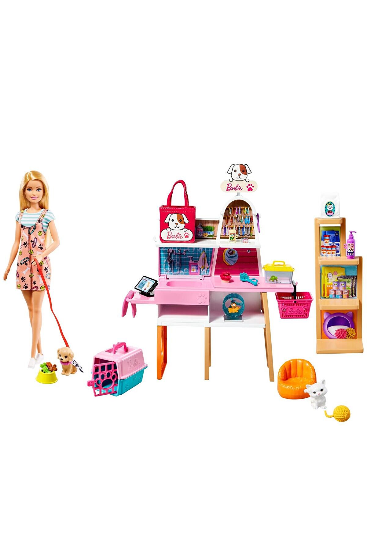 Barbie Bebek Ve Evcil Hayvan Dükkanı Oyun Seti Grg90