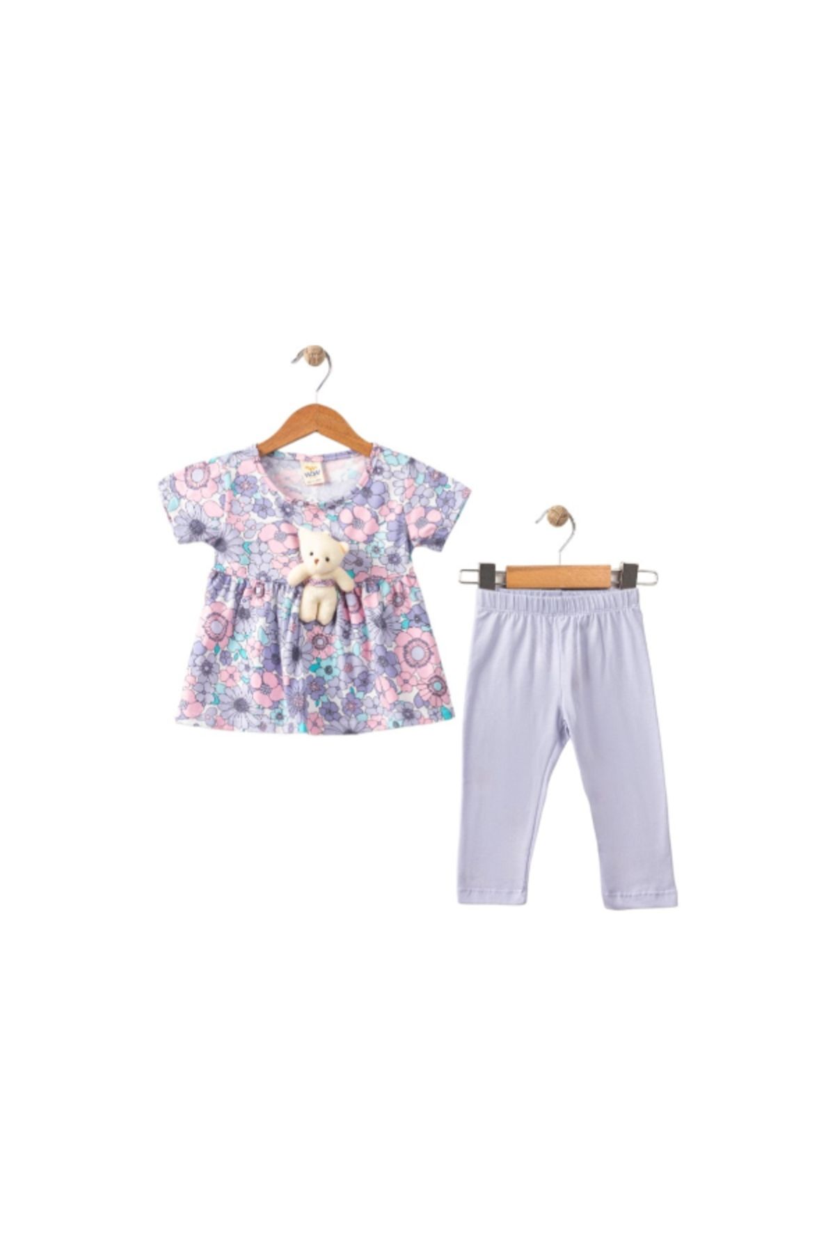 rainkids Kız Çocuk Elbise & Tunik Takım Oyuncaklı Yazlık Pamuk Kumaş Luxury