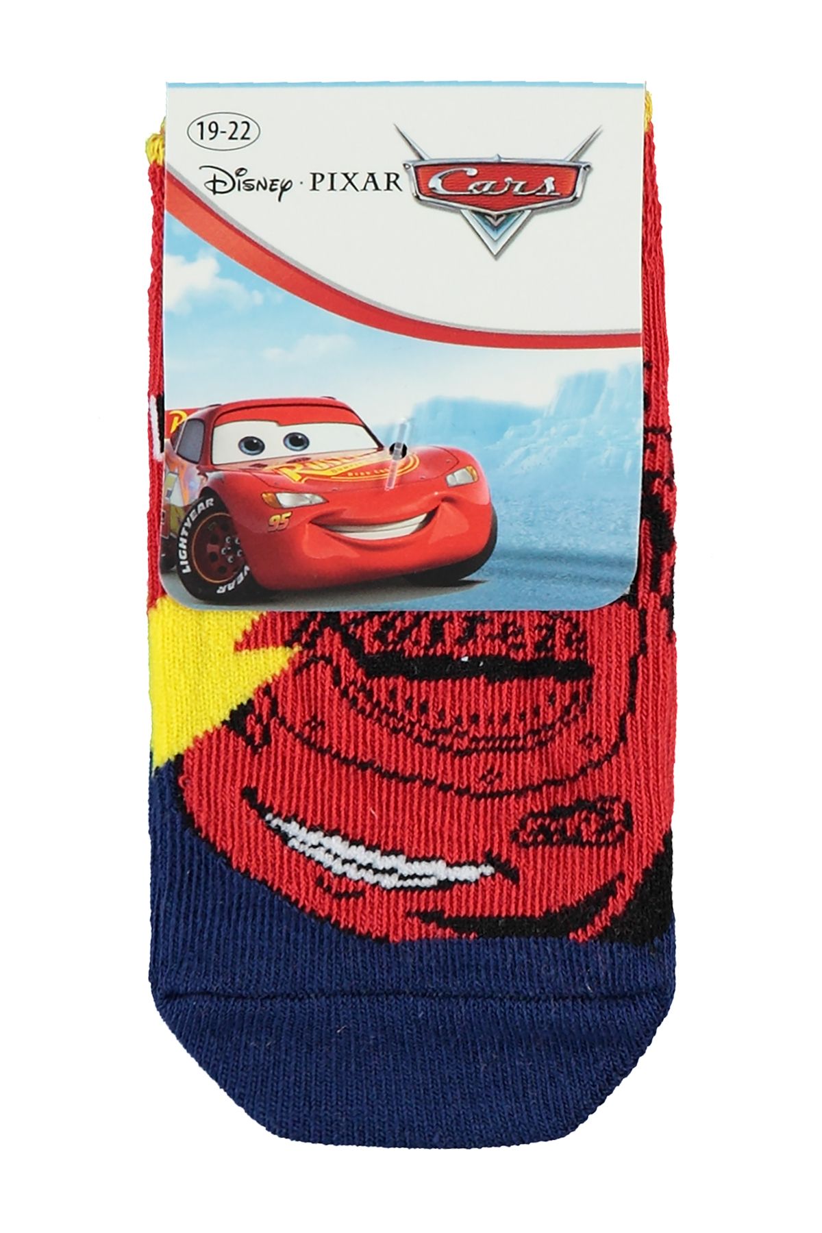Cars Erkek Çocuk Patik Çorap 3-11 Yaş Kırmızı-Mavi