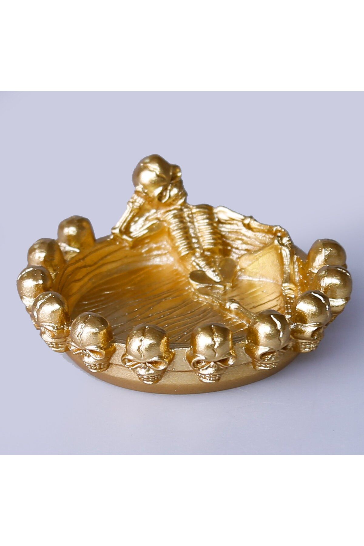 Selim Skull Dekoratif Obje Altın