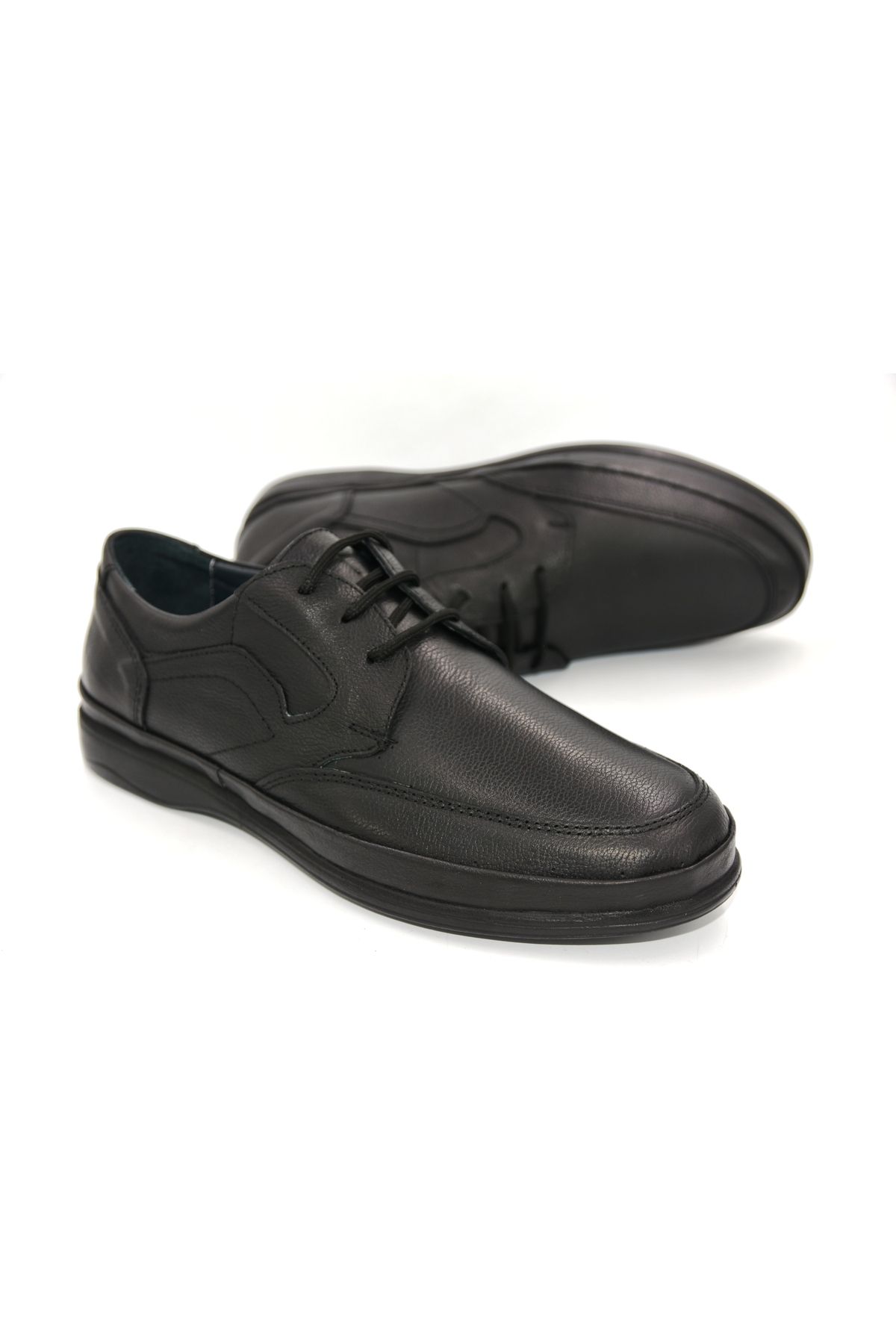Prego (ersel) Hakiki Deri Bağcıklı Içi Jelli Comfort Erkek Günlük Ayakkabı Siyah