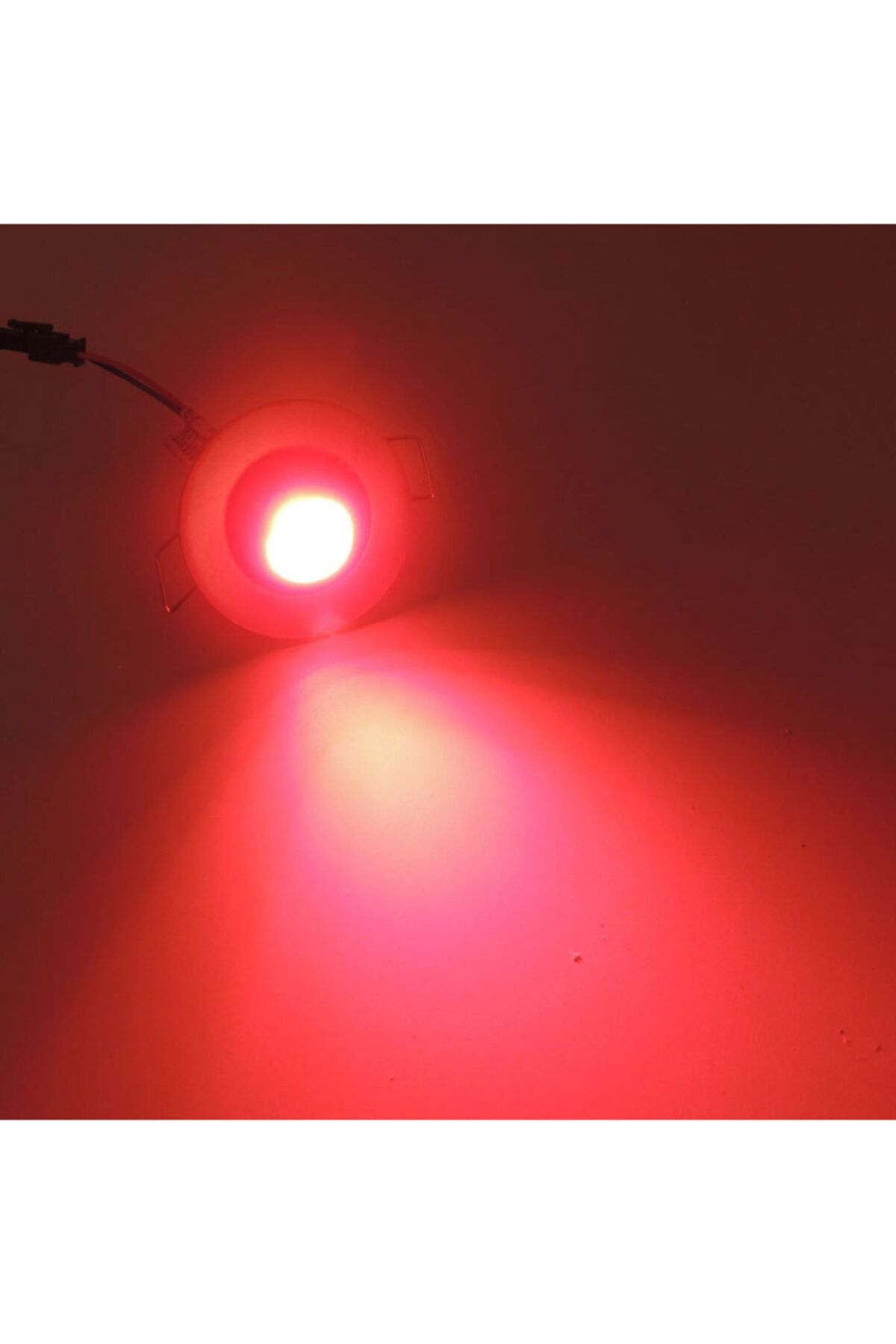 Sunlight Manda Gözü Saten Krom Sıva Altı Spot Cob Led Armatür 3w Kırmızı