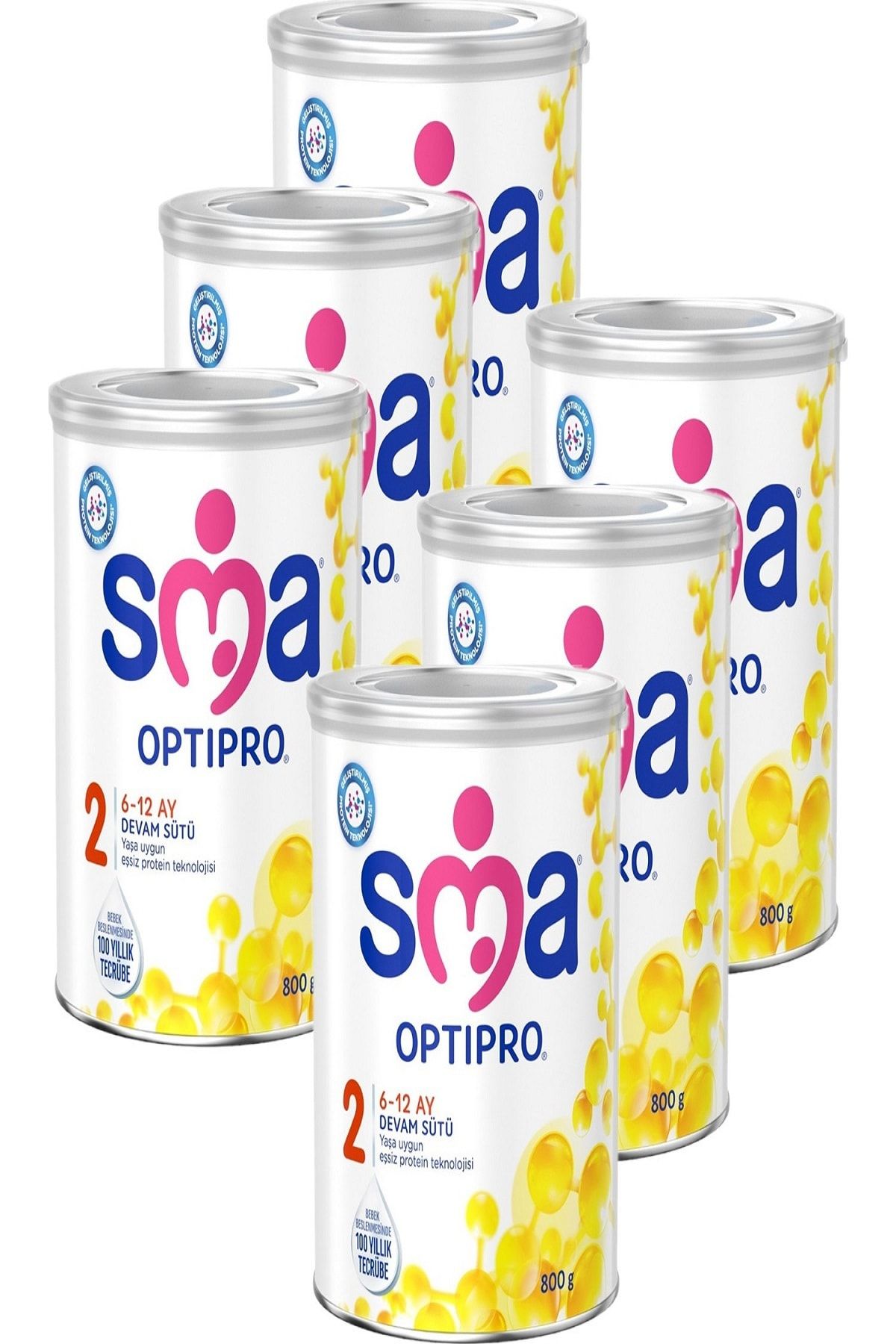 SMA 2 Optipro Devam Sütü 800 gr X 6 Adet
