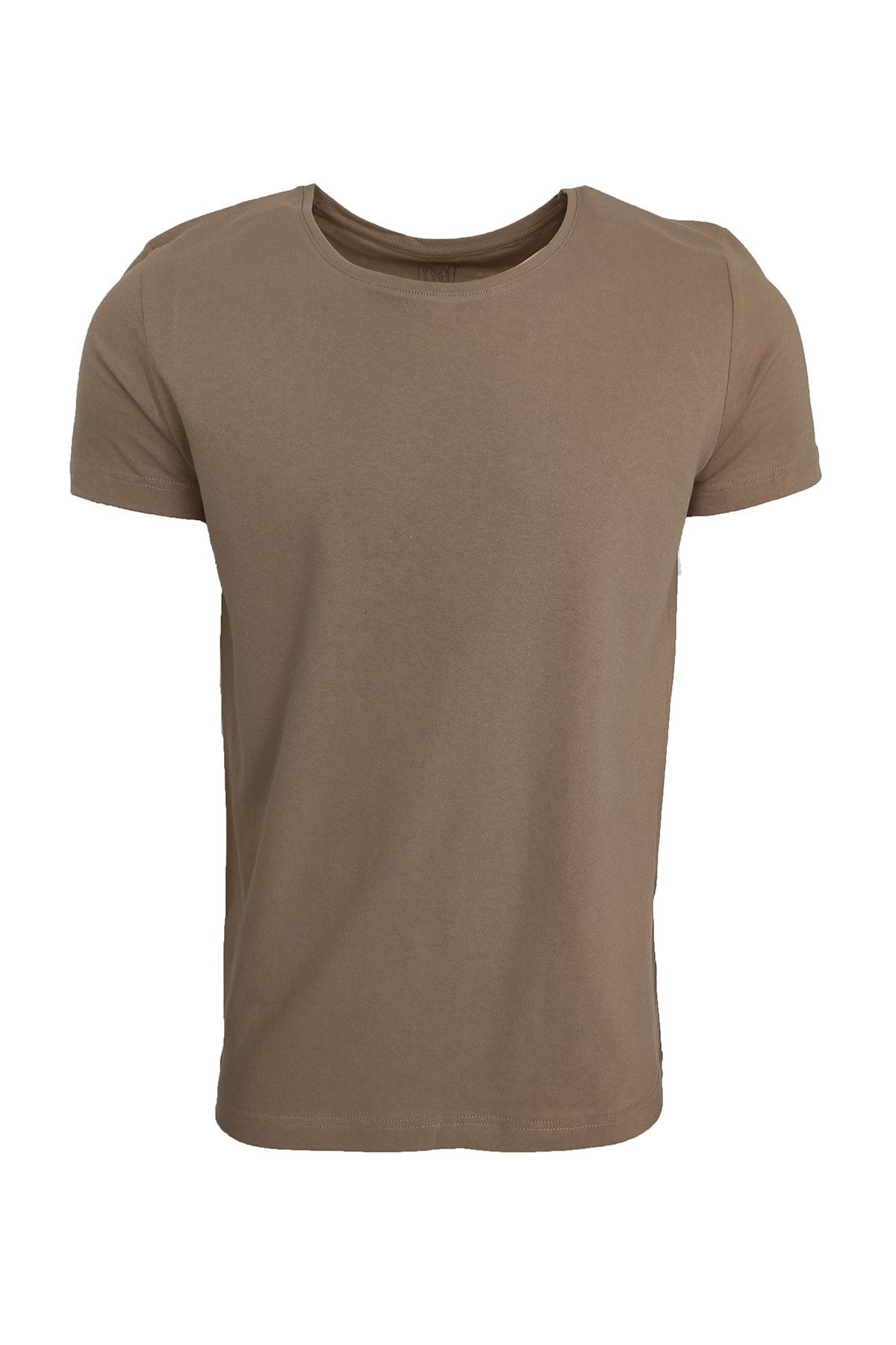 Raf Coll Erkek Kahverengi Basic Rengi T-shirt