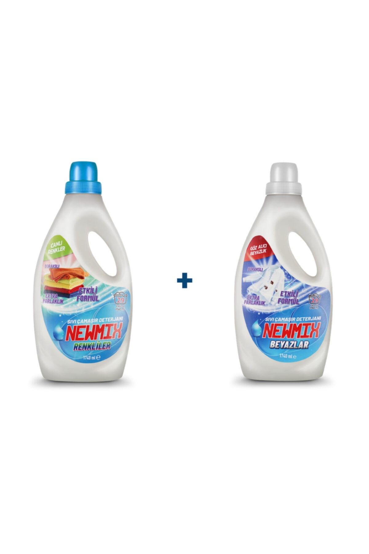 Newmix 2'li Set Renkliler-beyazlar Sıvı Çamaşır Deterjanı (1740MLX2)