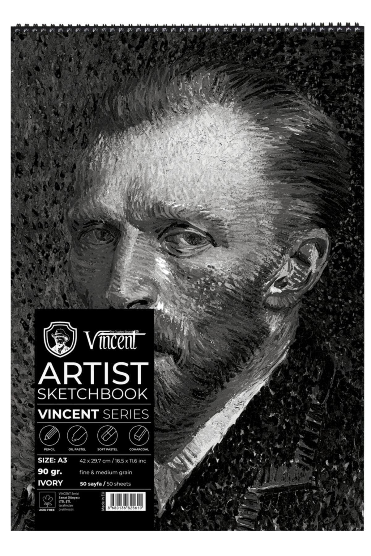 Vincent Vıncent Artıst Sketchbook Ivory 90gr A3 50 Sayfa Eskiz Defteri