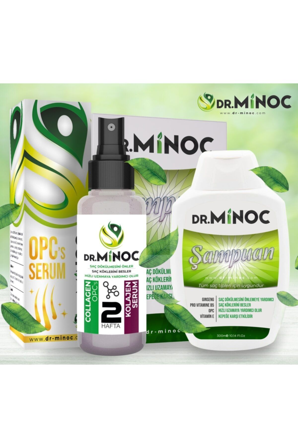 Dr.Minoc Bitkisel Opc Kolajen Ve Vitamin Etkili Şampuan Ve Serum