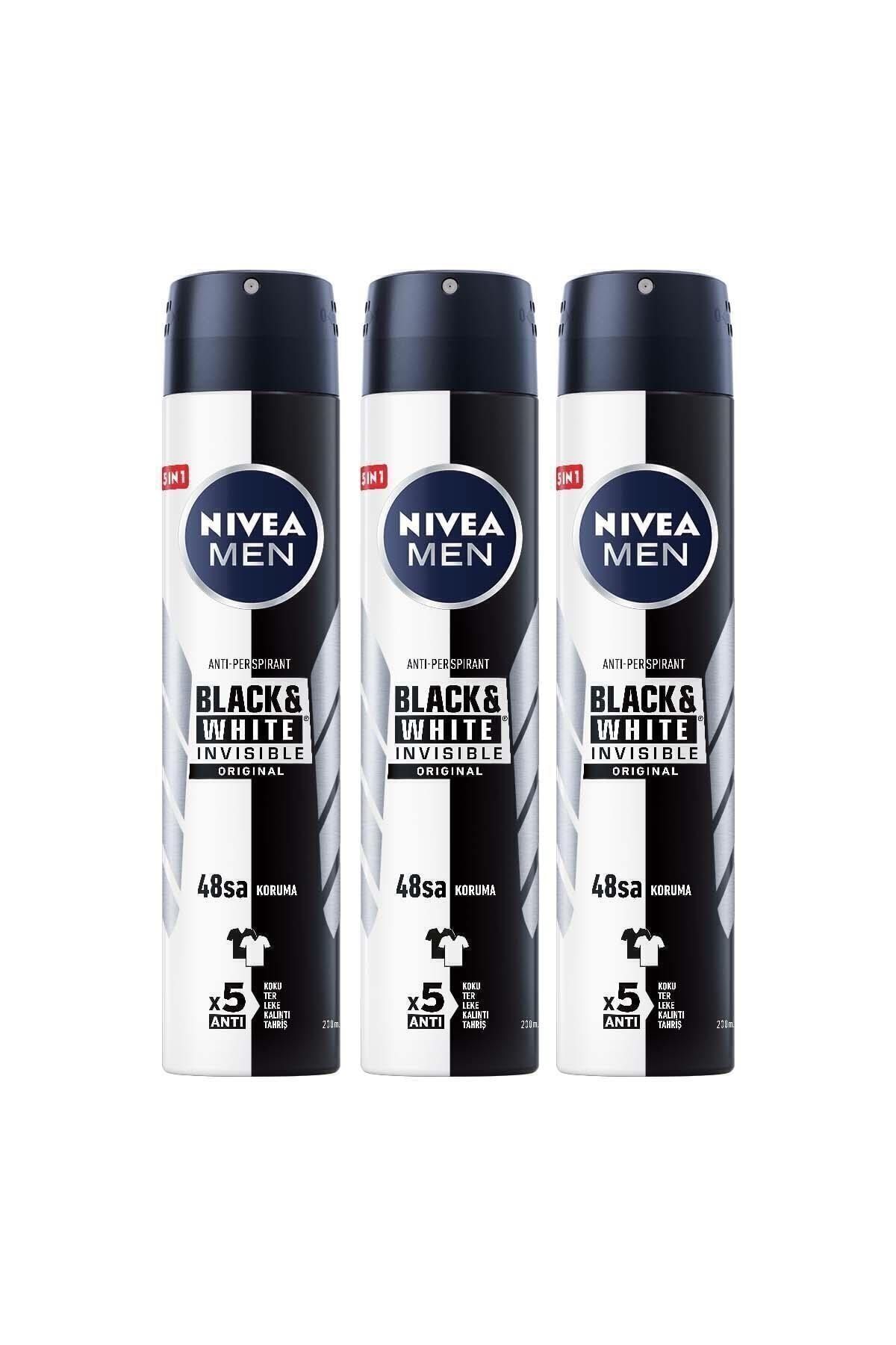 NIVEA B&W Power Erkek Sprey 150 ml x 3